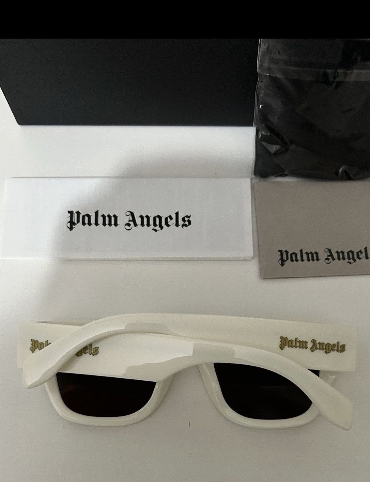 Palm Angels PALM ANGELS Sunglasses White Rectangle Volcan Gold Mirror Size ONE SIZE - 9 Thumbnail