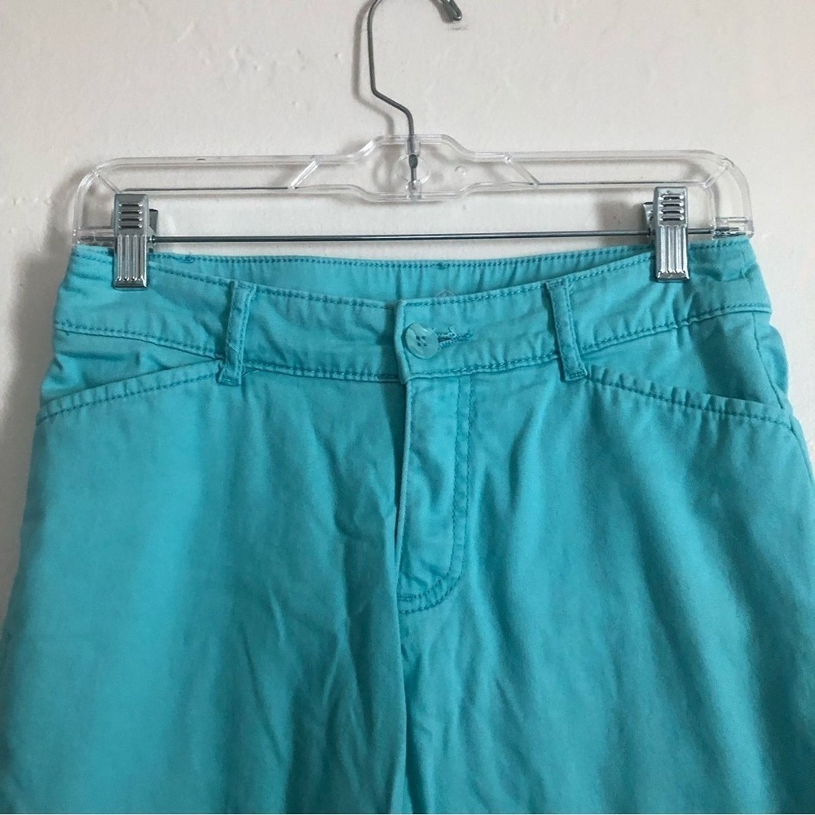 St. Johns Bay St Johns Bay Aqua Sail Turquoise Blue Cropped Capri Pants Size 27" / US 4 / IT 40 - 3 Thumbnail