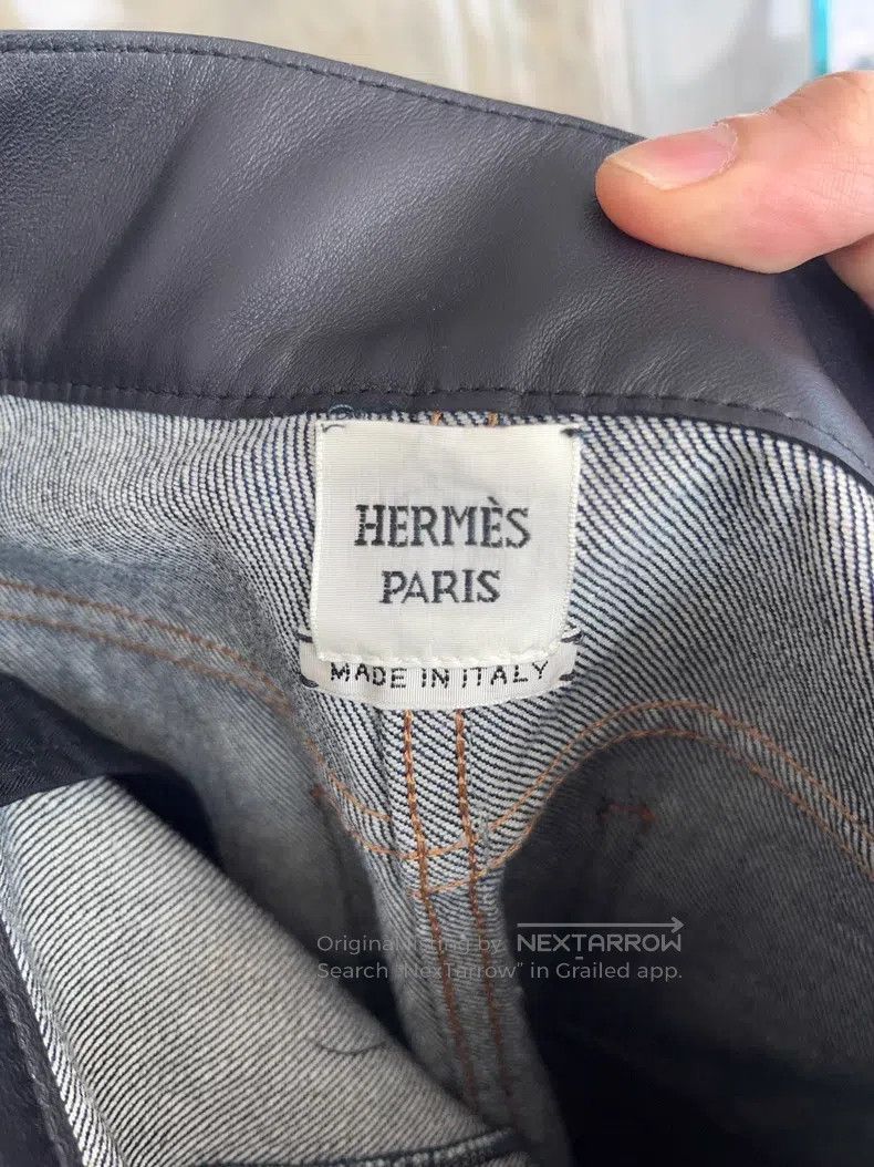 Hermes Hermes Denim jeans with leather patches design Size 26" / US 2 / IT 38 - 3 Thumbnail