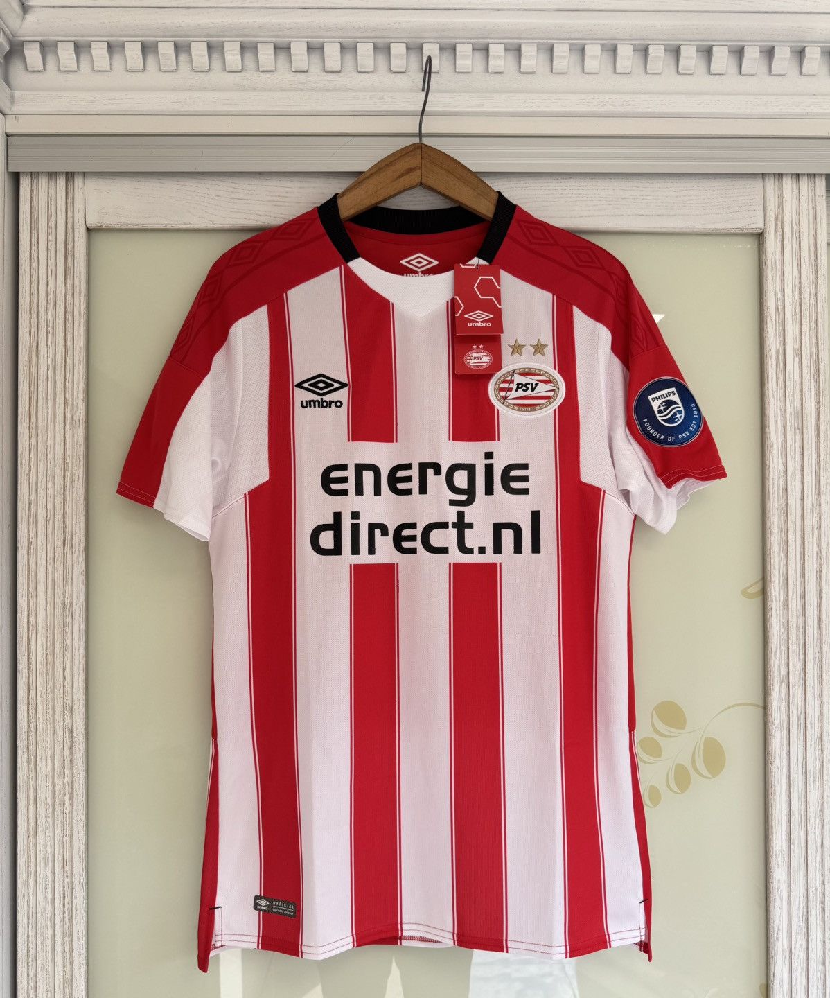 Umbro BNWT PSV Eindhoven 2017-2018 Home Soccer Jersey Football Kit Size US M / EU 48-50 / 2 - 1 Thumbnail
