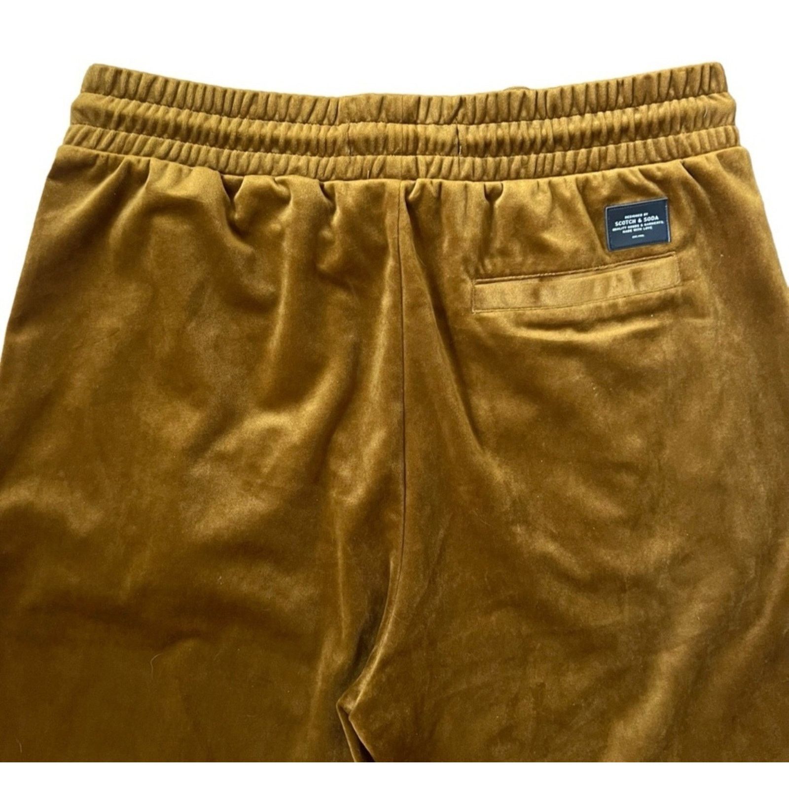 Scotch & Soda SCOTCH & SODA Velour Elastic Track Pants Drawstring Gold M Size 30" / US 8 / IT 44 - 8 Thumbnail