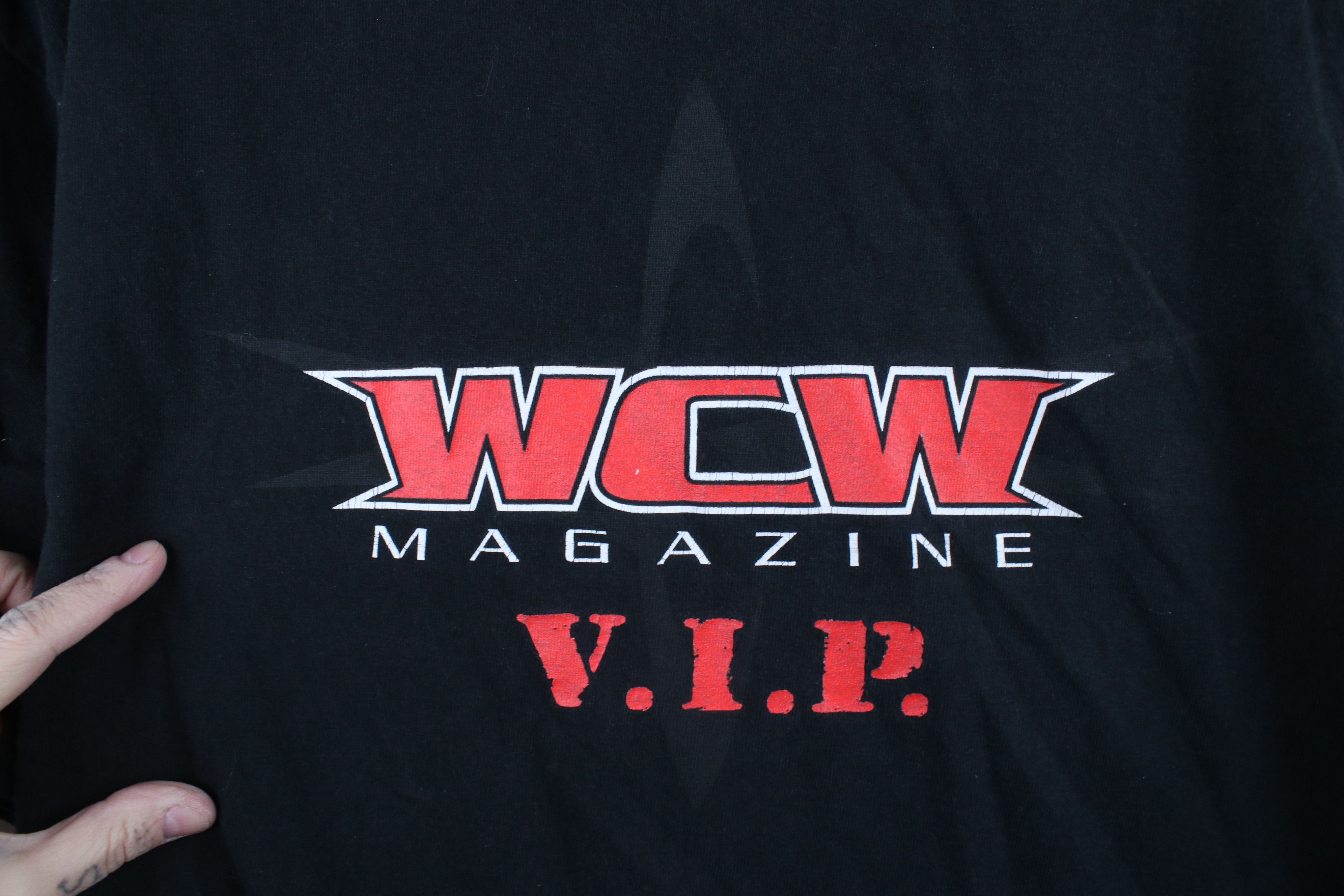Vintage Vintage 90s Championship Wrestling WCW Magazine VIP T-Shirt Size US XL / EU 56 / 4 - 4 Thumbnail