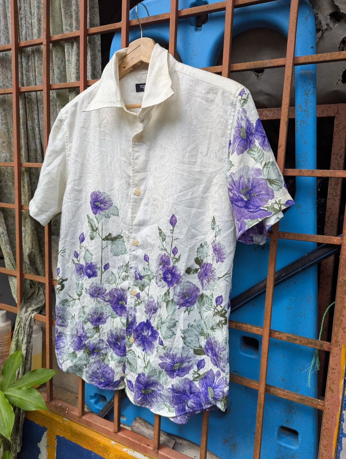 Tornado Mart Tornado Mart Floral Design Shirt Button up Size US L / EU 52-54 / 3 - 3 Thumbnail