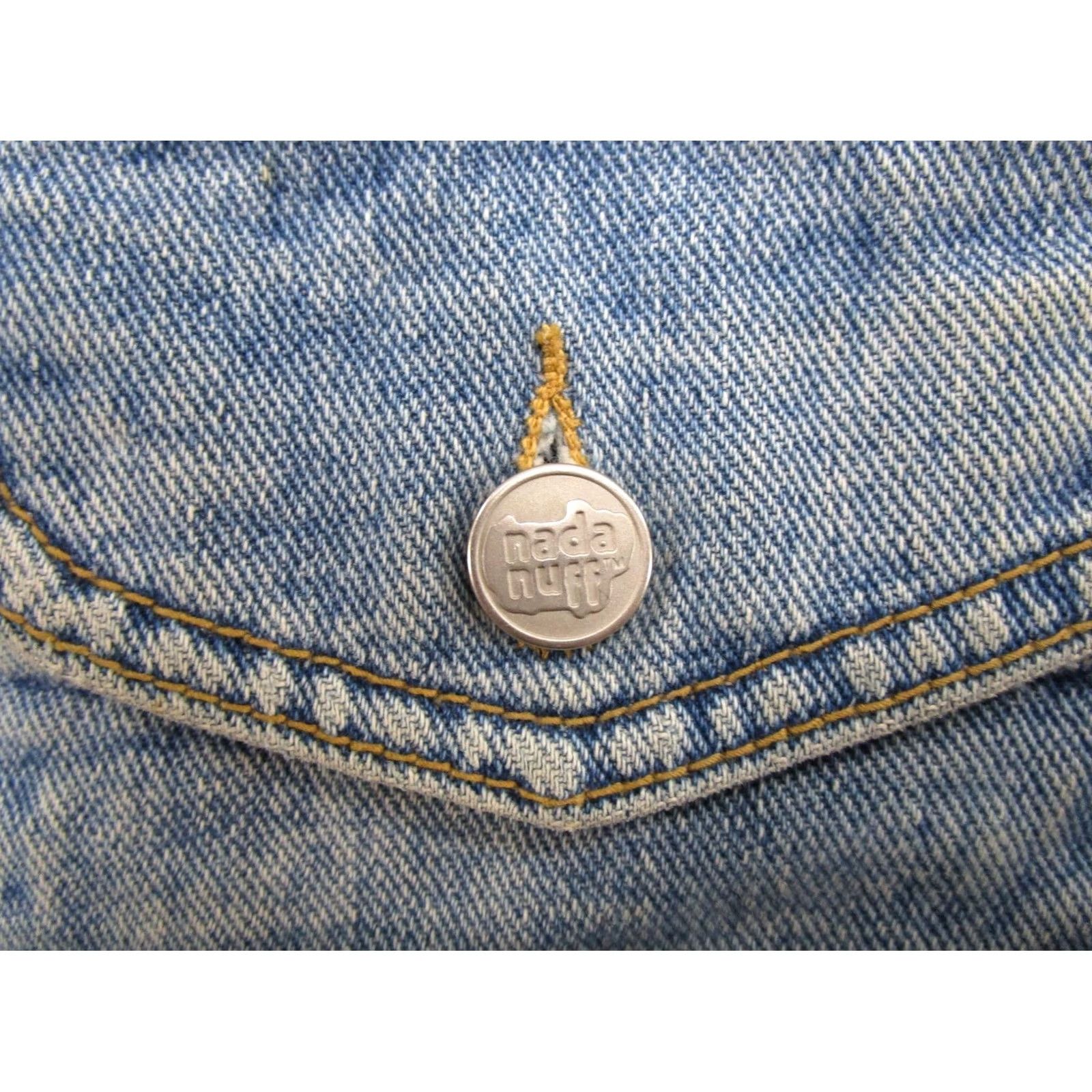 Denime Nada Nuff Denim Jacket Button Up Blue Contempo Casuals Women's SZ L Trucker Read Vintage Jacket Womens Blue Denimu Denim Size L / US 10 / IT 46 - 5 Thumbnail
