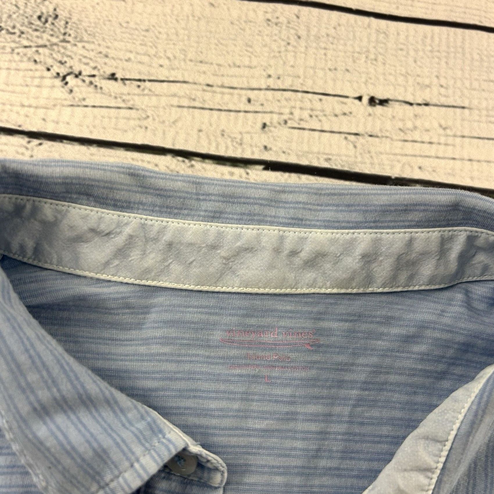 Vineyard Vines Vineyard Vines Short Sleeve Striped Island Polo Shirt Men's Large Blue Size US L / EU 52-54 / 3 - 2 Thumbnail