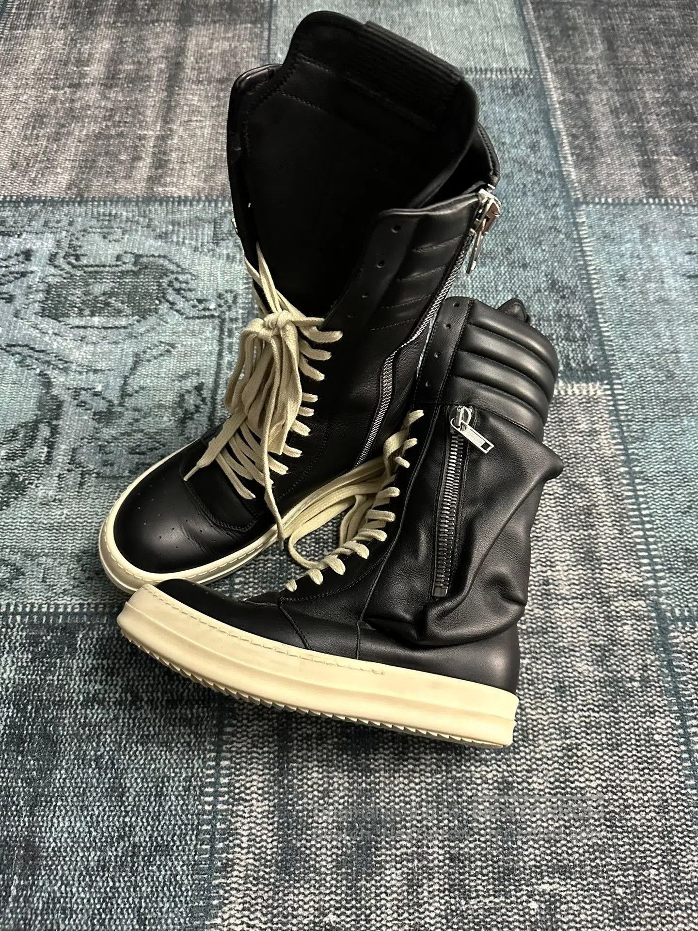 Rick Owens Rick Owens Cargo High-Top Boots. Size US 5 / IT 35 - 3 Thumbnail