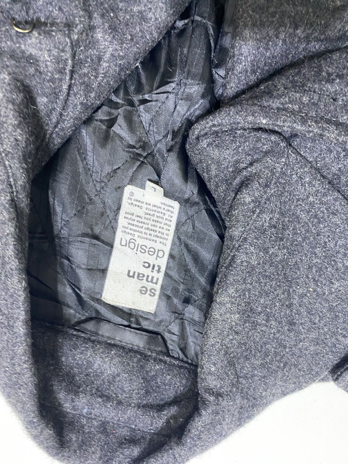 If Six Was Nine Perfecto Wool napoleon Jacket Semantic Design Y2K Size US L / EU 52-54 / 3 - 4 Thumbnail