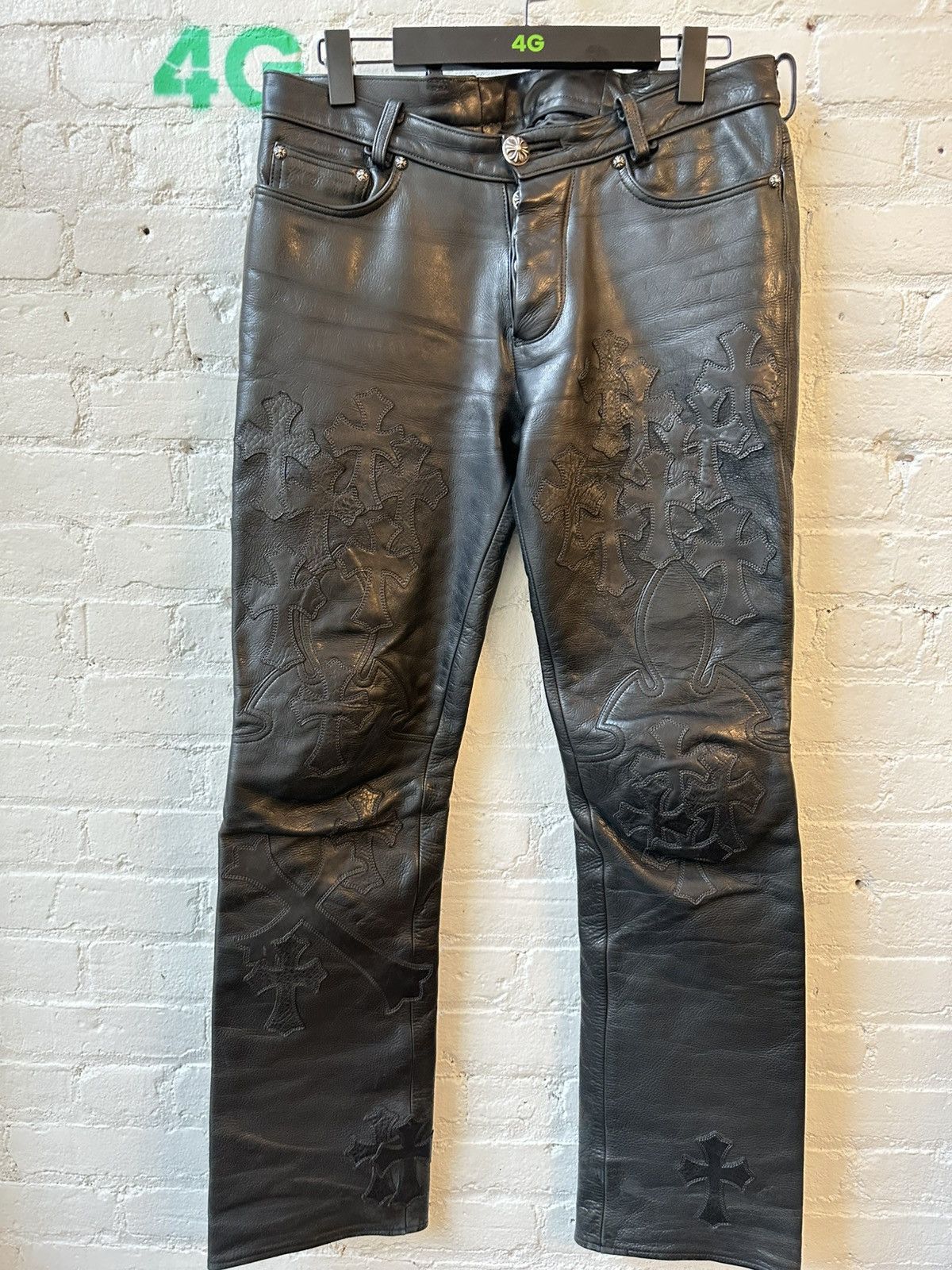 Chrome Hearts Chrome Hearts 2000s FUCK leather Cross Patch jeans 31 32 33 Size US 32 / EU 48 - 7 Thumbnail