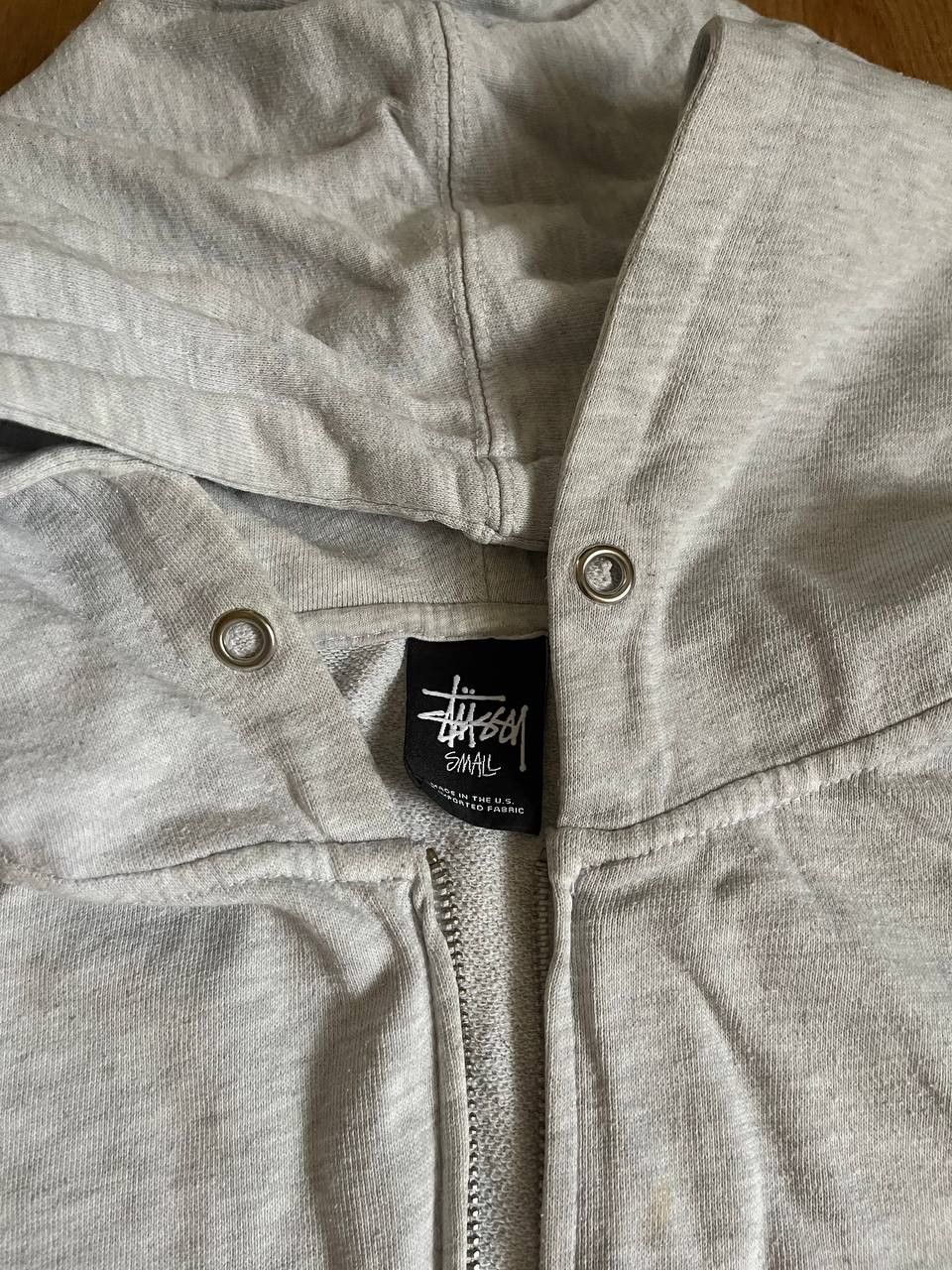 Stussy × Vintage Grey STUSSY Zip-Up Hoodie Sz S Size US S / EU 44-46 / 1 - 11 Thumbnail