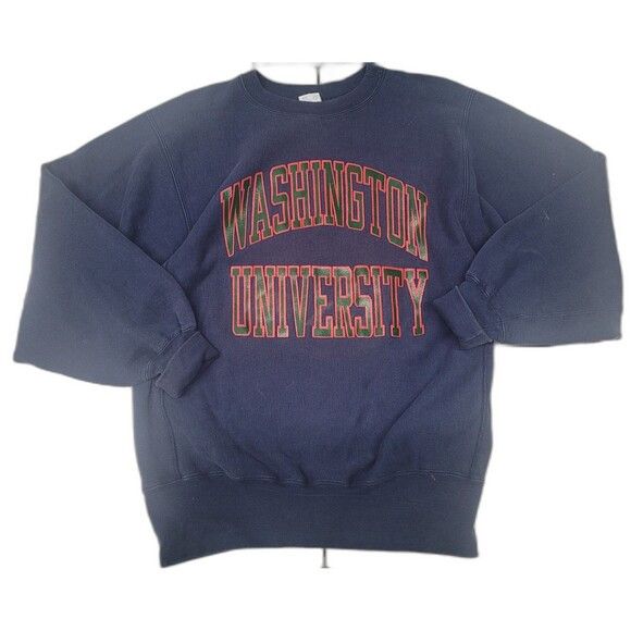 Champion Vtg Champion Reverse Weave Washington University Sweatshirt Size US XL / EU 56 / 4 - 1 Thumbnail