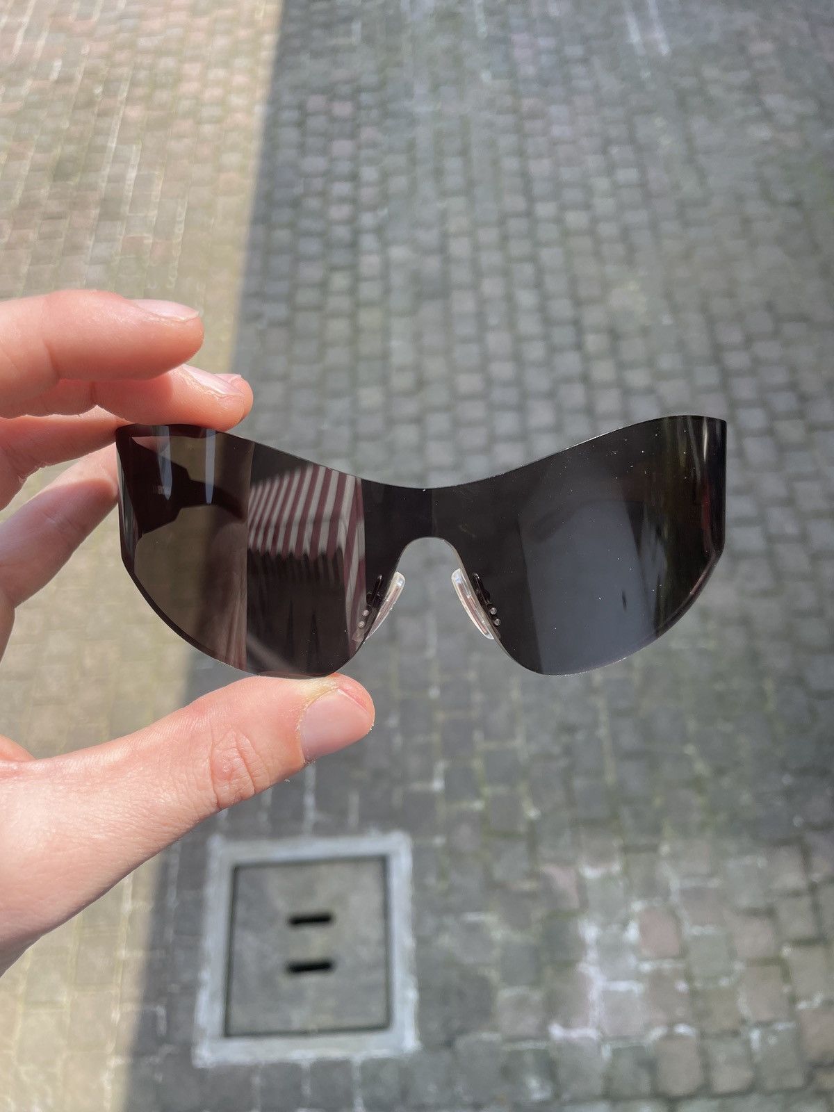image of Balenciaga Mono Cat Sunglasses in Black, Men's