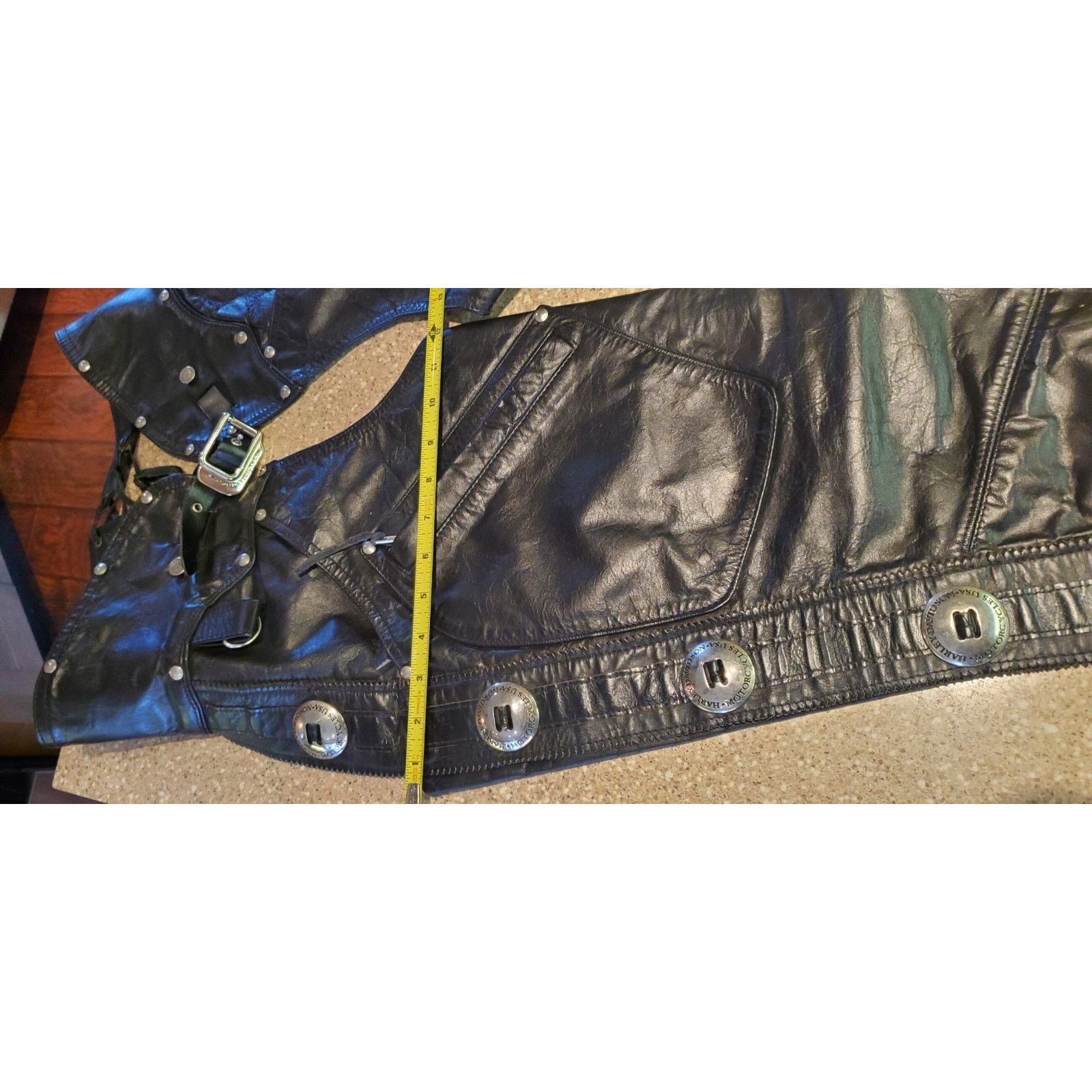 Harley Davidson Harley Davidson Chaps Womens leather S black Snap Motorcycle Size 26" / US 2 / IT 38 - 6 Thumbnail