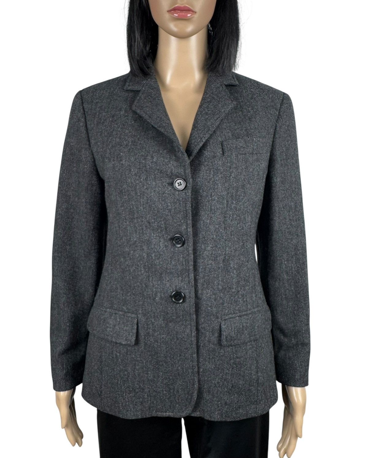 Weekend Max Mara Weekend Max Mara Twill Blazer Wool Nylon size UK8 IT40 Size S / US 4 / IT 40 - 2 Thumbnail