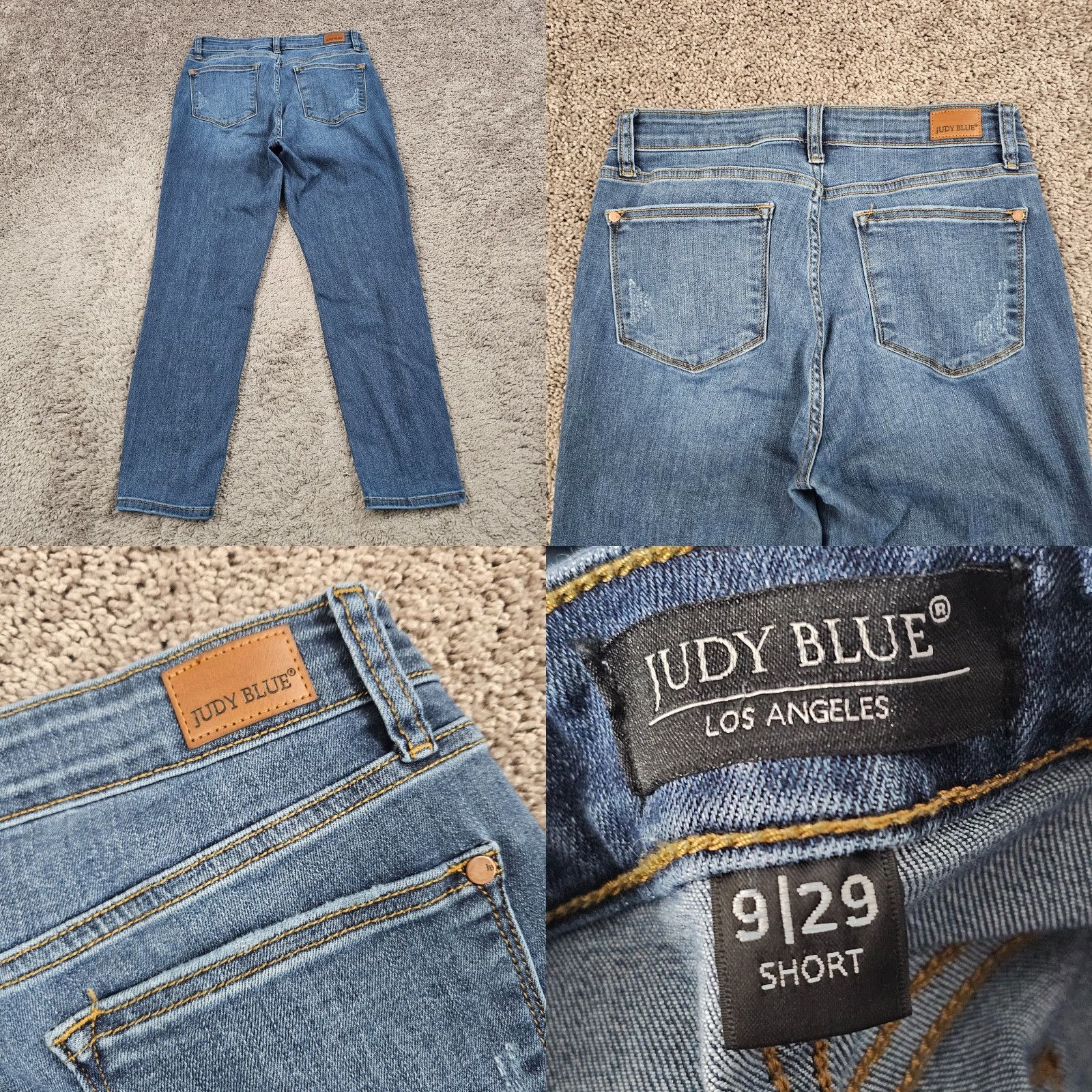 Denime Judy Blue Jeans Womens Relaxed Fit Mid Rise Distressed Stretch Denim 29x26 Blue Size 27" / US 4 / IT 40 - 8 Thumbnail