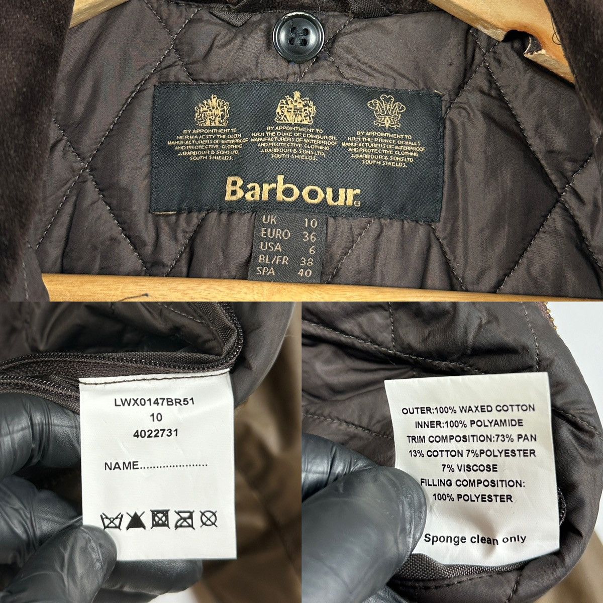 Barbour Women’s Barbour Wax Quilted Belt Brown Jacket Size M / US 6-8 / IT 42-44 - 21 Thumbnail