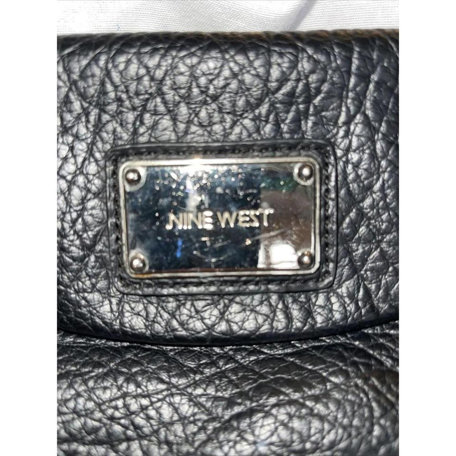 Other Stylish Nine West Black Leather Clutch Bag Size ONE SIZE - 2 Thumbnail