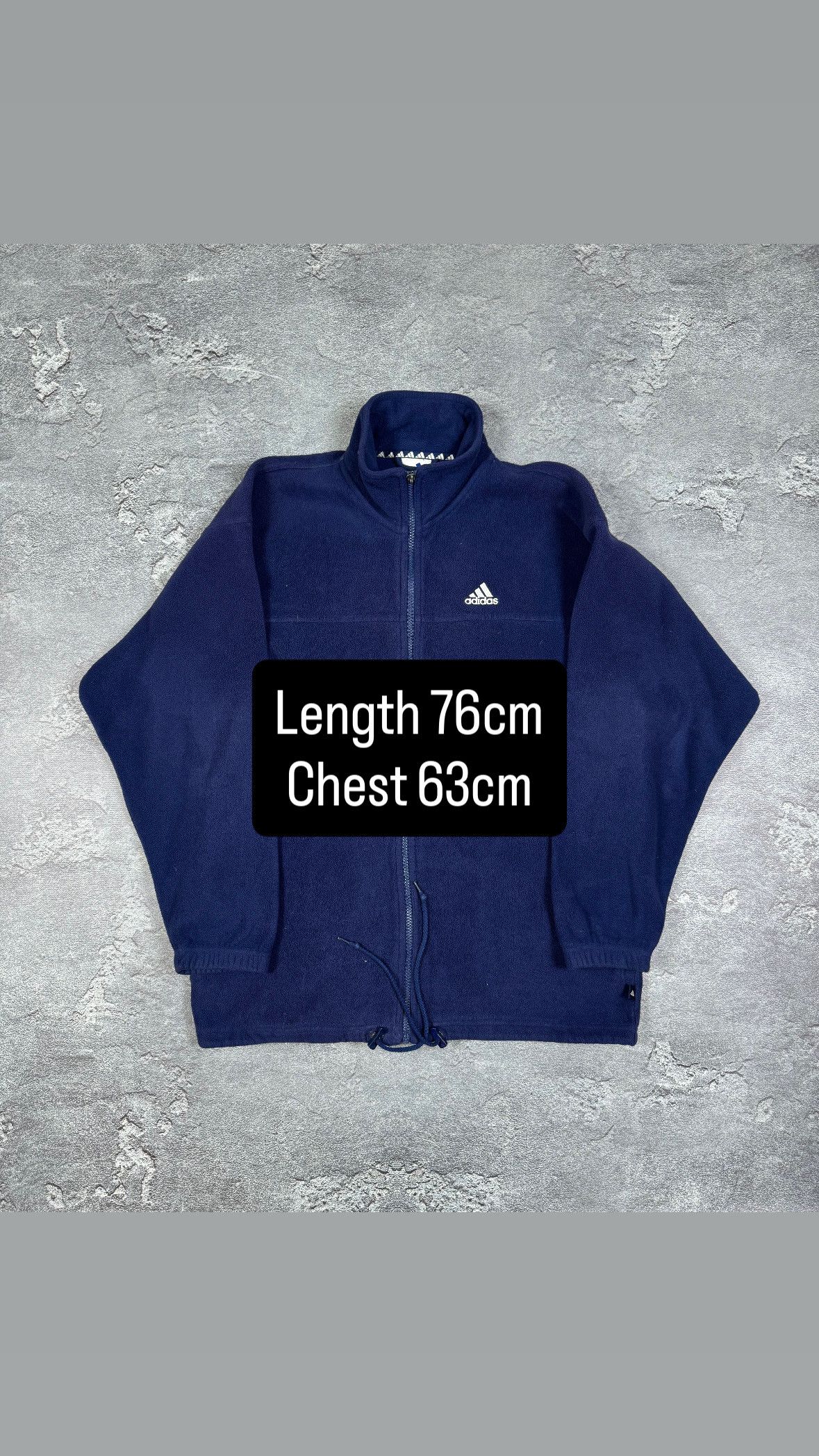 Adidas VTG 2000s Y2K Adidas Fleece Zip Sweatshirt Size M Retro Size US M / EU 48-50 / 2 - 2 Thumbnail