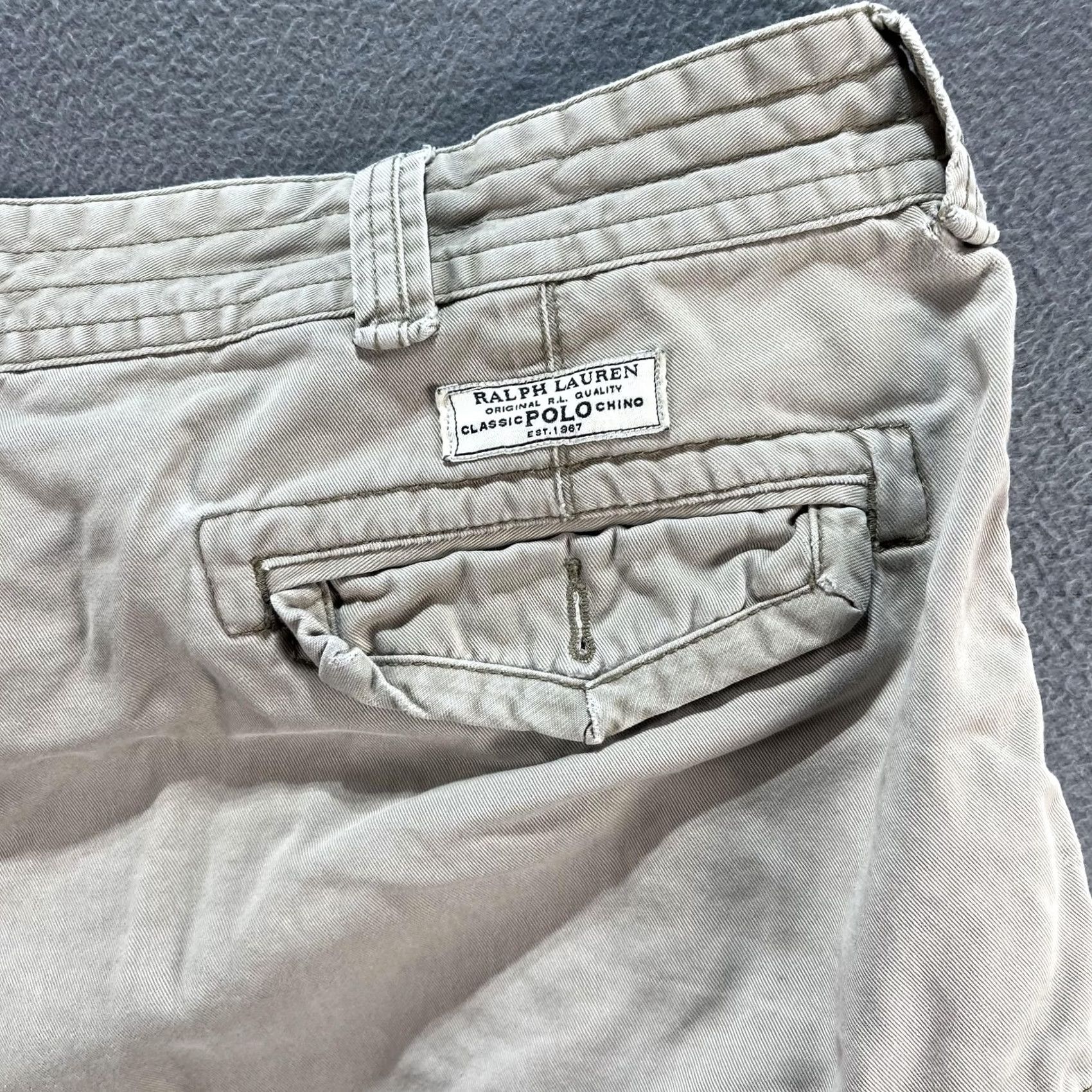 Polo Ralph Lauren Polo Ralph Lauren Cargo Shorts Mens Khaki Classic Chino Distressed Utility Size US XS / EU 42 / 0 - 7 Thumbnail