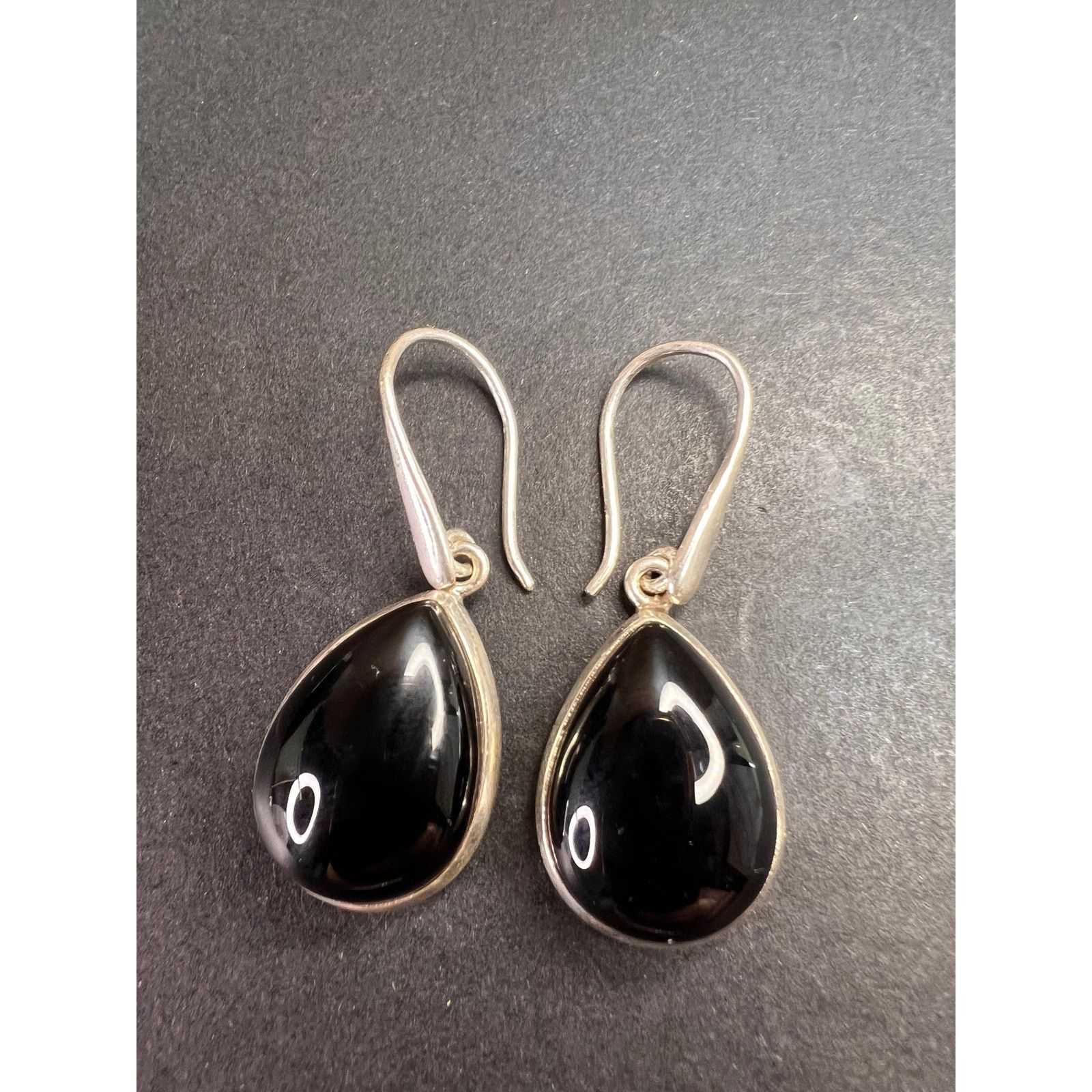 Other NEW Black onyx sterling silver teardrop earrings 8.12 grams Size ONE SIZE - 3 Thumbnail