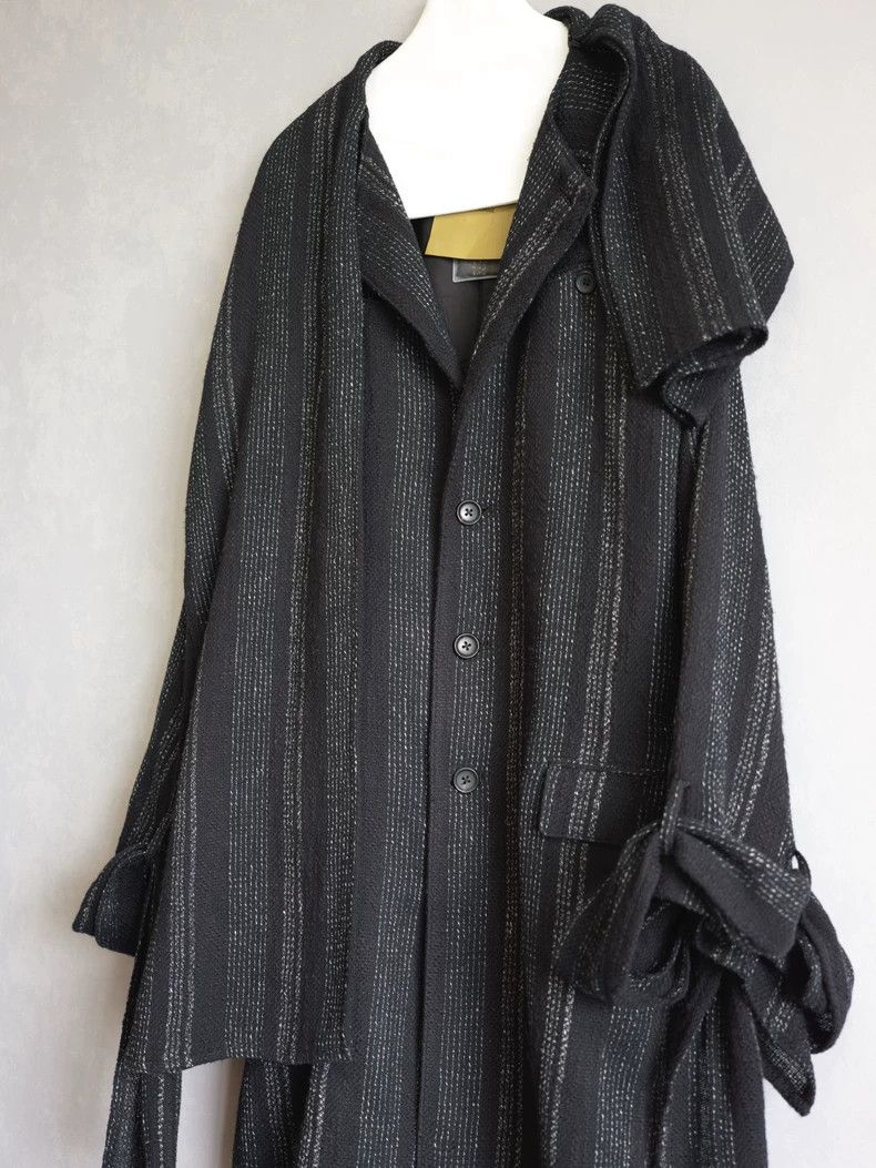 Yohji Yamamoto Yohji Yamamoto 24SS raglan sleeve knotted stripe coat 2504- Size US S / EU 44-46 / 1 - 5 Thumbnail