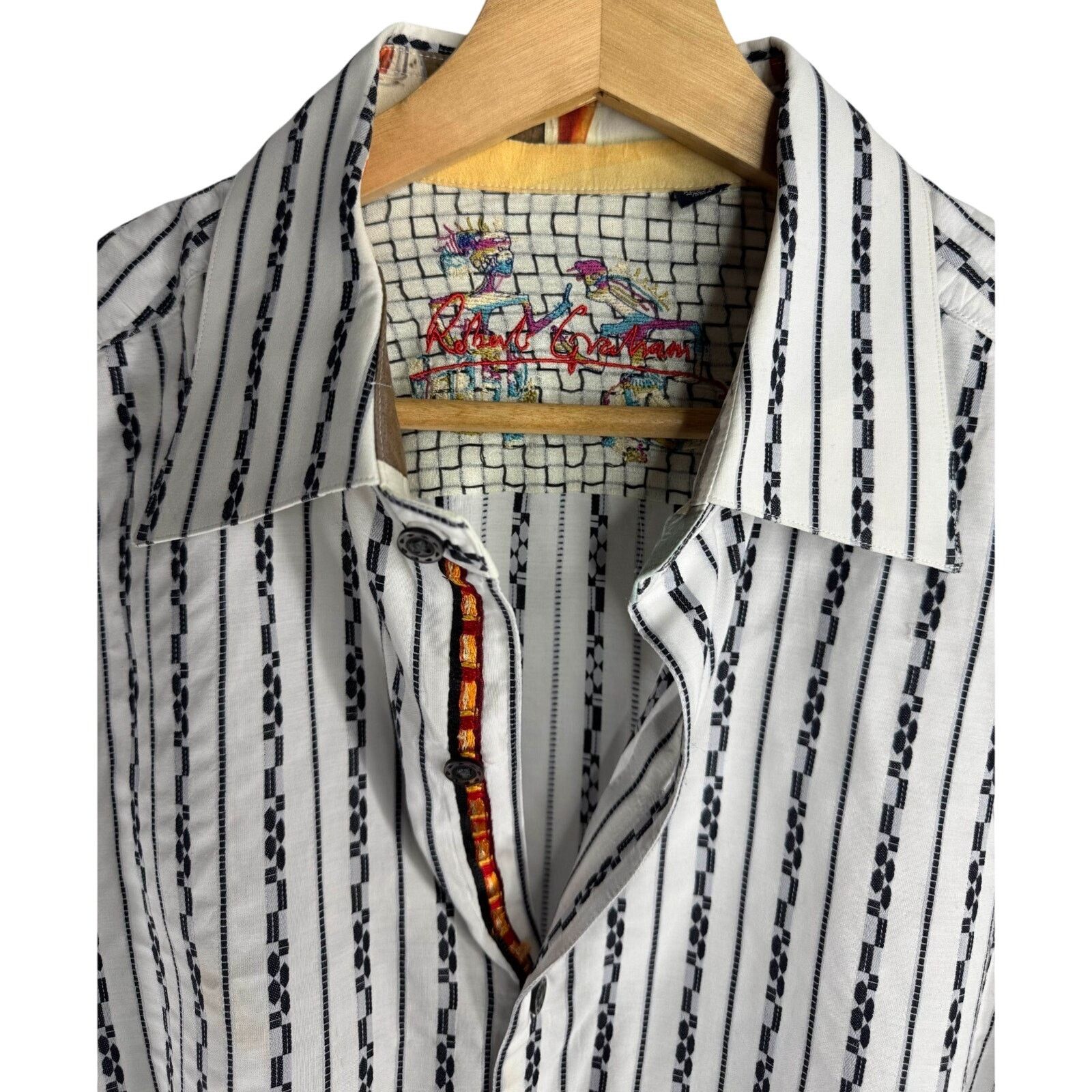 Robert Graham Robert Graham Mens Long Sleeve Button Down Cotton Shirt XL Size US XL / EU 56 / 4 - 6 Thumbnail