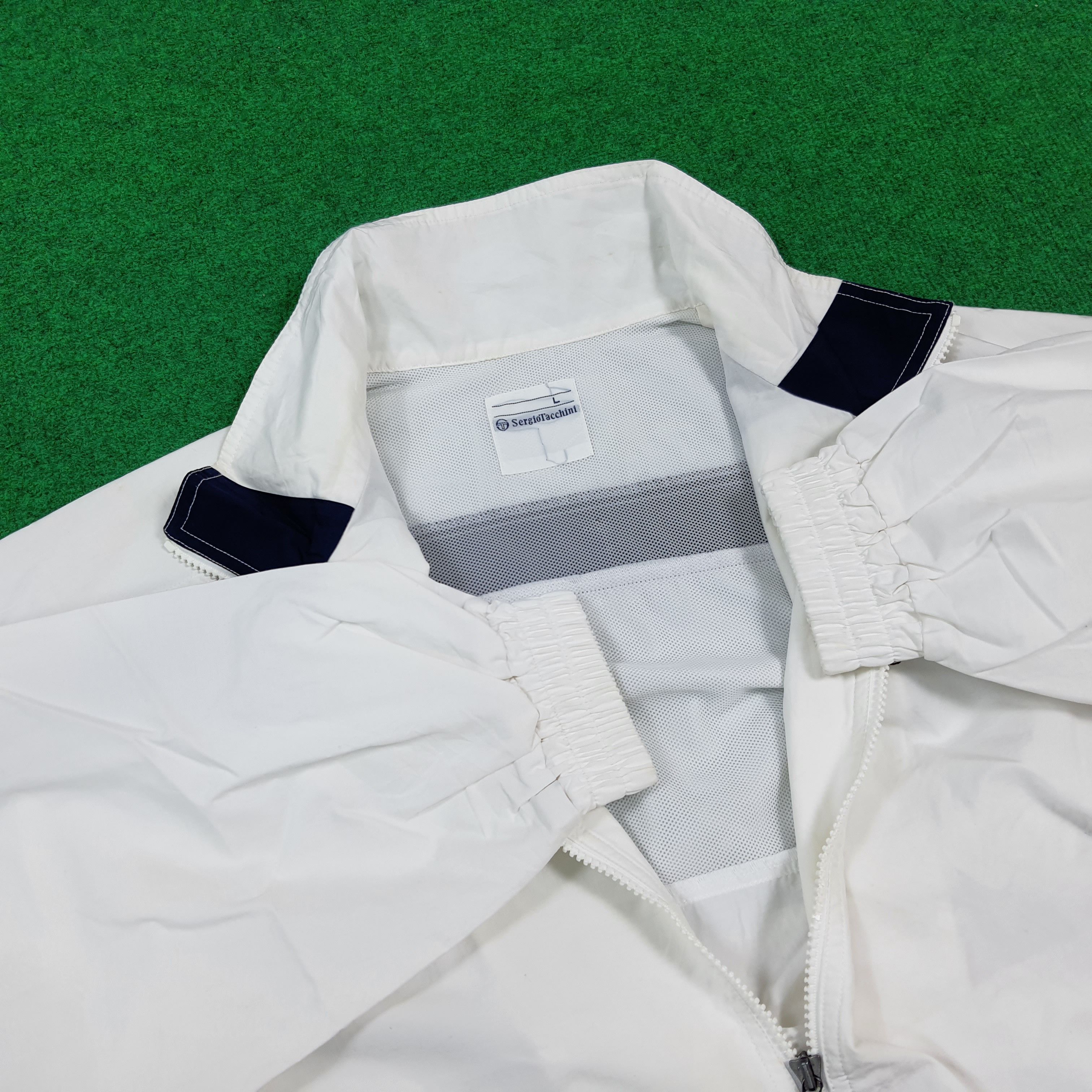 Sergio Tacchini Vintage Sergio Tacchini Sport Zipper White Jacket C296N29 Size US L / EU 52-54 / 3 - 5 Thumbnail