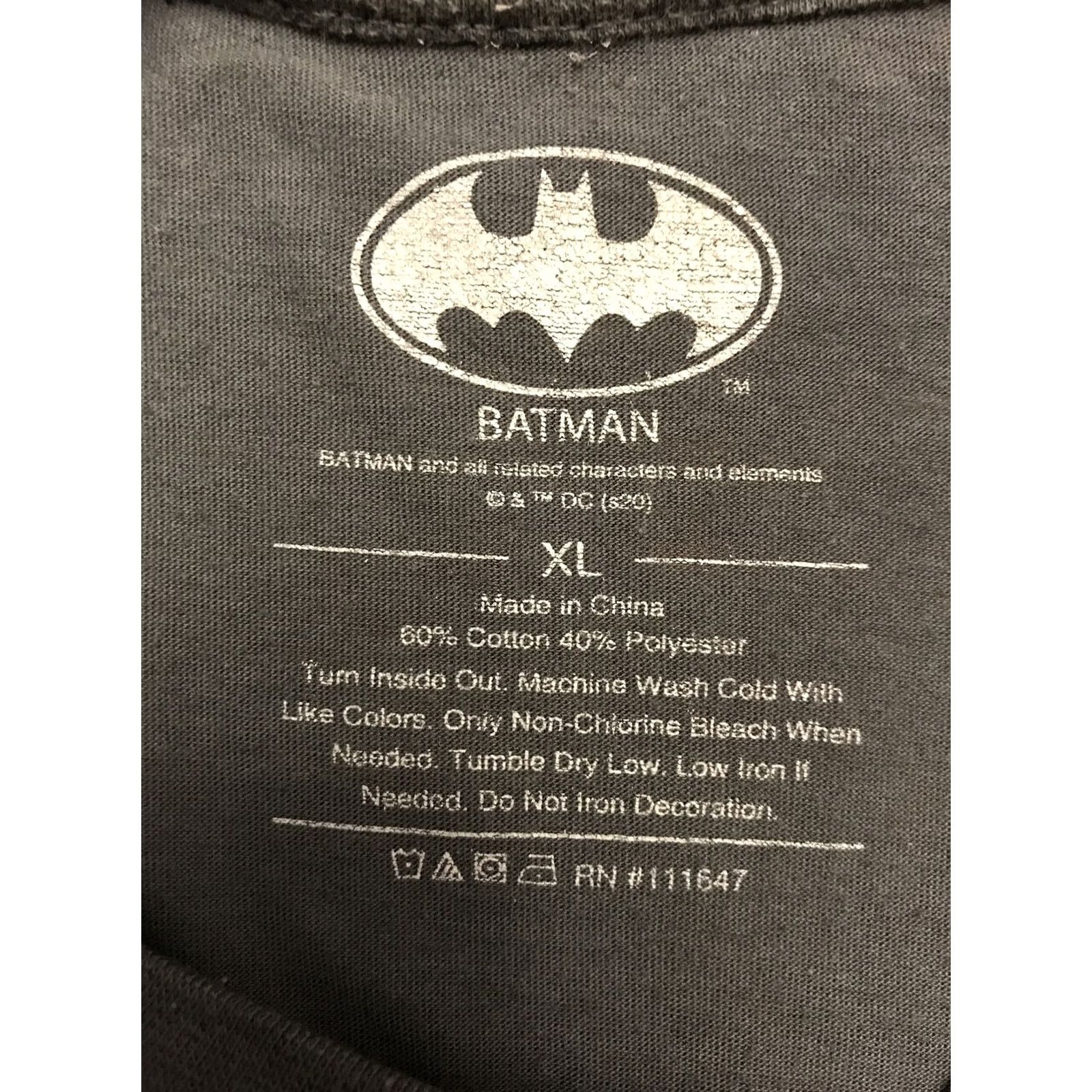 Vintage Batman DC Comics Laughing Joker HAHA Men's XL T-Shirt Gray Crew Neck Short Sleeve Graphic Print Vintage No Size US XL / EU 56 / 4 - 3 Thumbnail