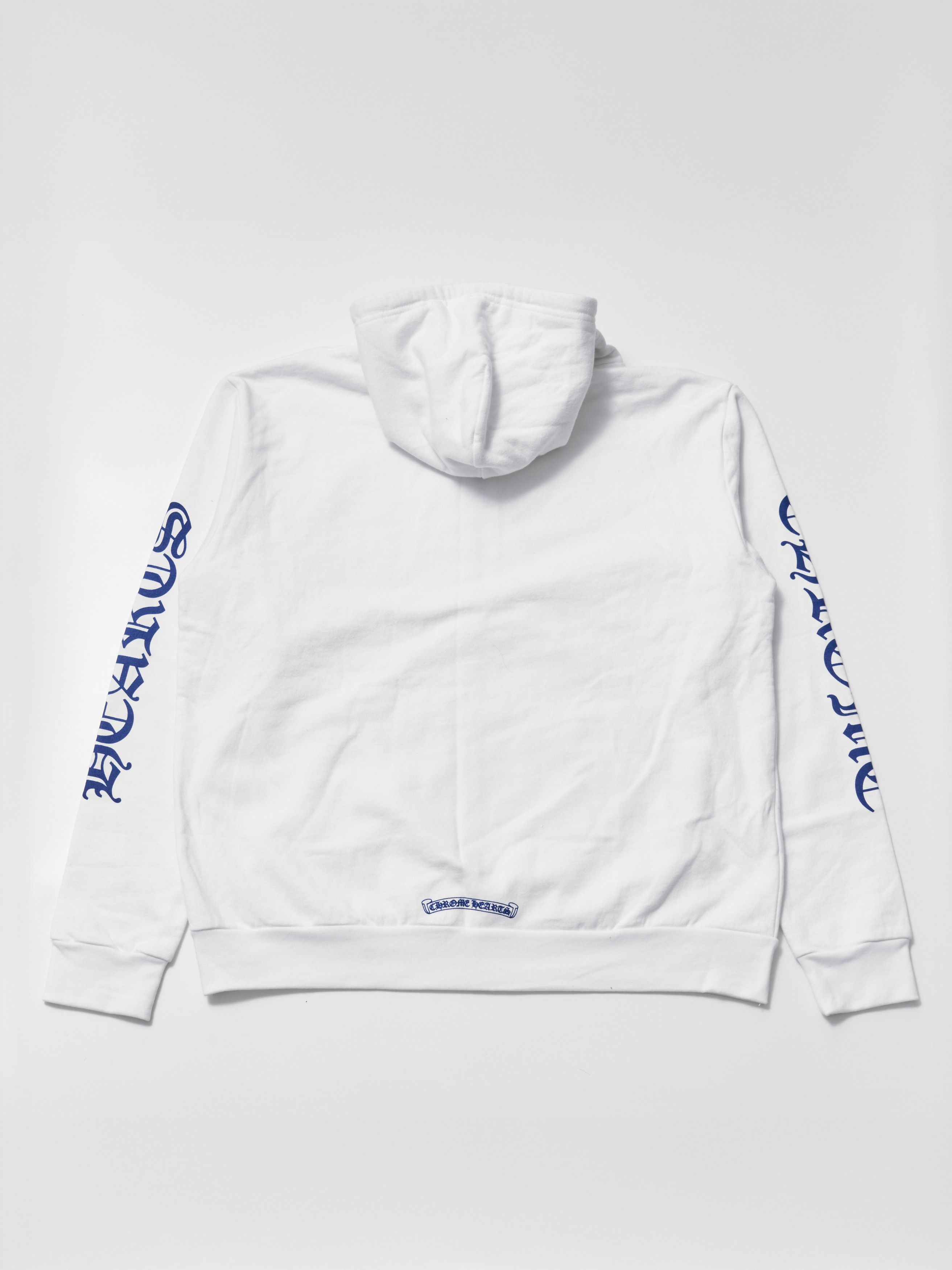 Chrome Hearts Chrome Hearts Blue Scroll White Zip Up Hoodie Size US M / EU 48-50 / 2 - 6 Thumbnail