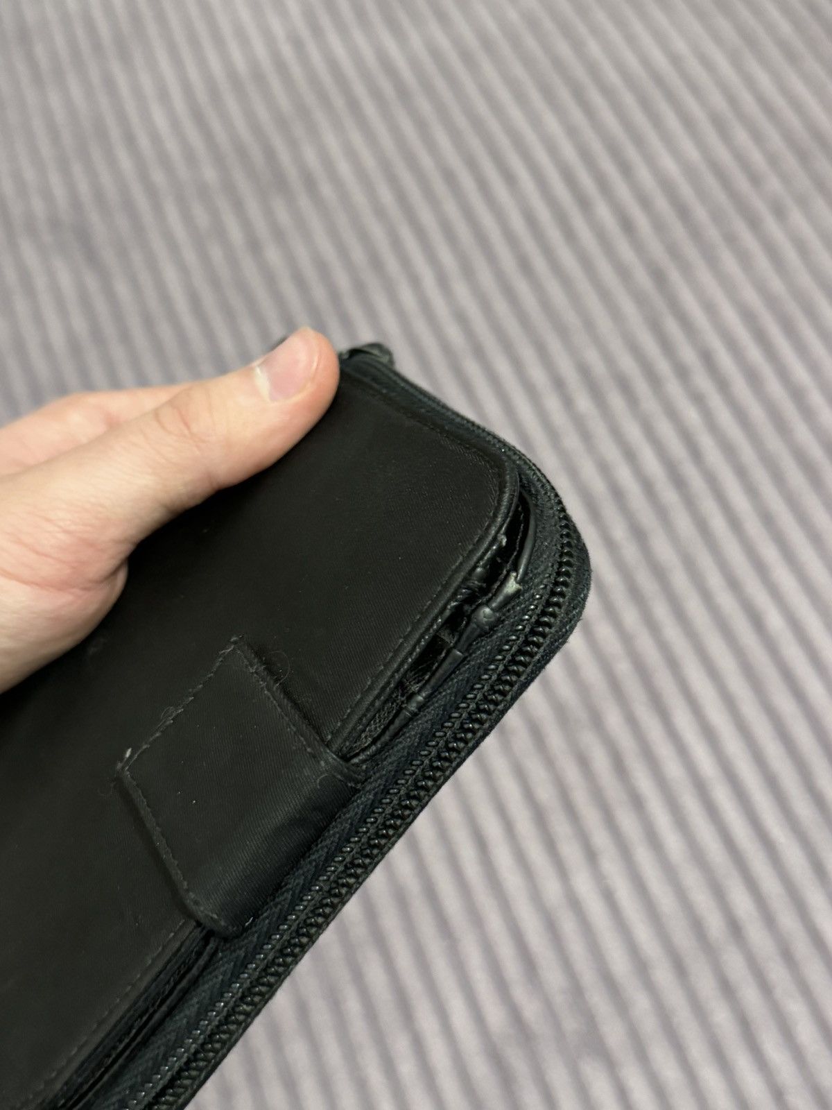 Prada Vintage Prada Nylon Big Wallet Black Logo Hype Designer Size ONE SIZE - 10 Thumbnail