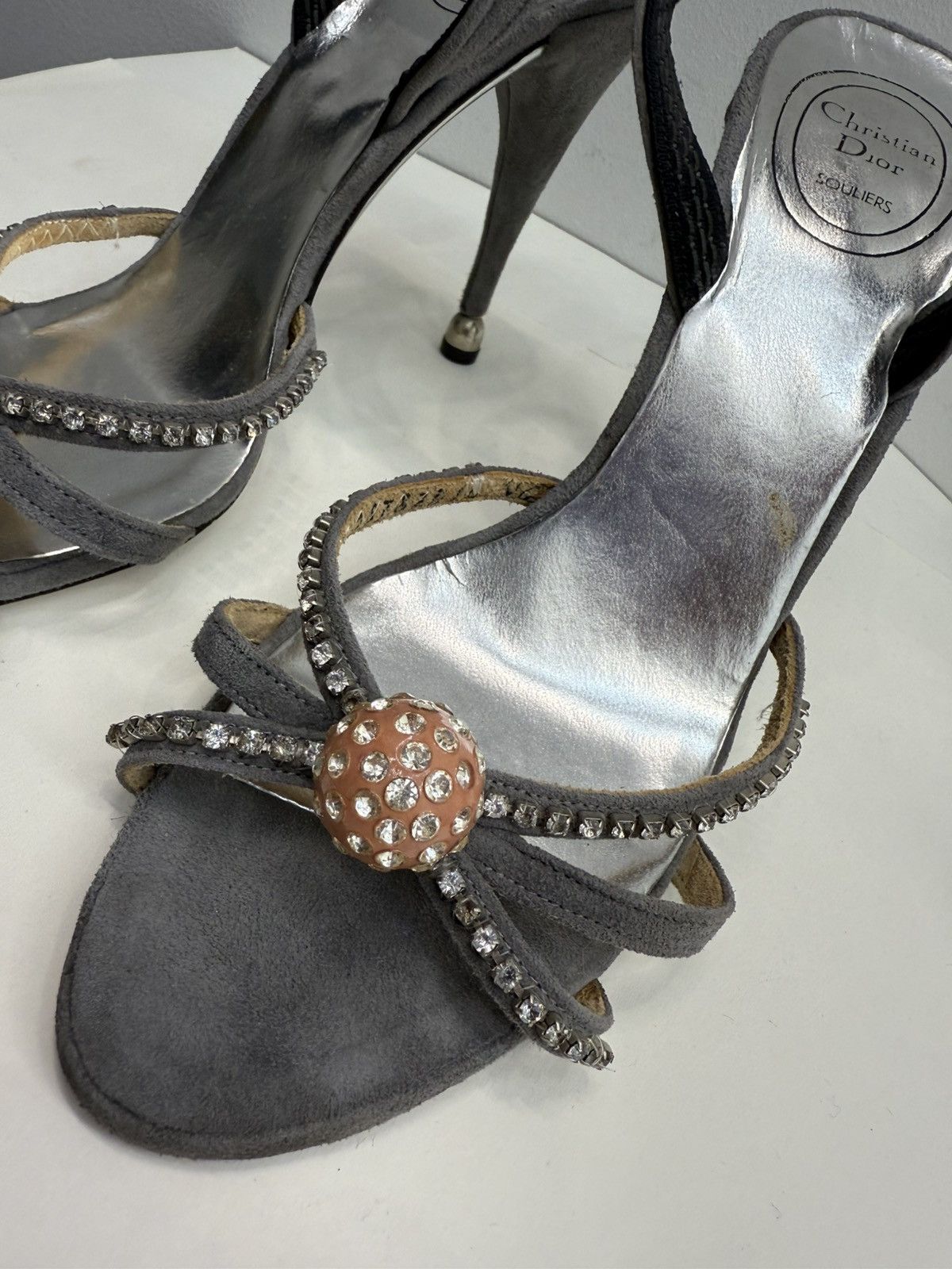 Christian Dior Monsieur × Dior × John Galliano 00's Christian Dior Souliers by John Galliano Crystals Heels Size US 5.5 / IT 35.5 - 4 Thumbnail