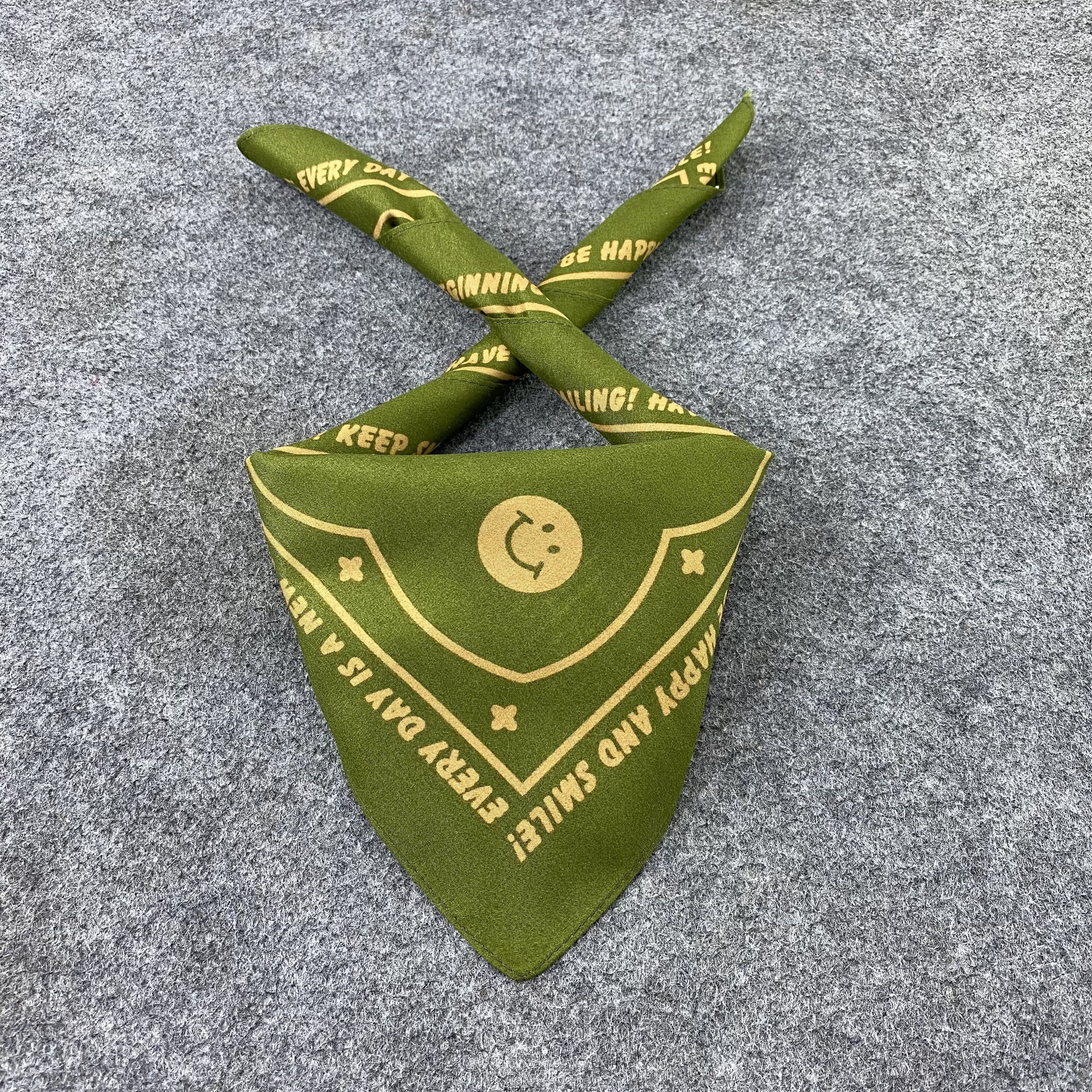 Japanese Brand Smile Face Monogram Handkerchief /Bandana /Neckerchief-B1393 Size ONE SIZE - 2 Thumbnail