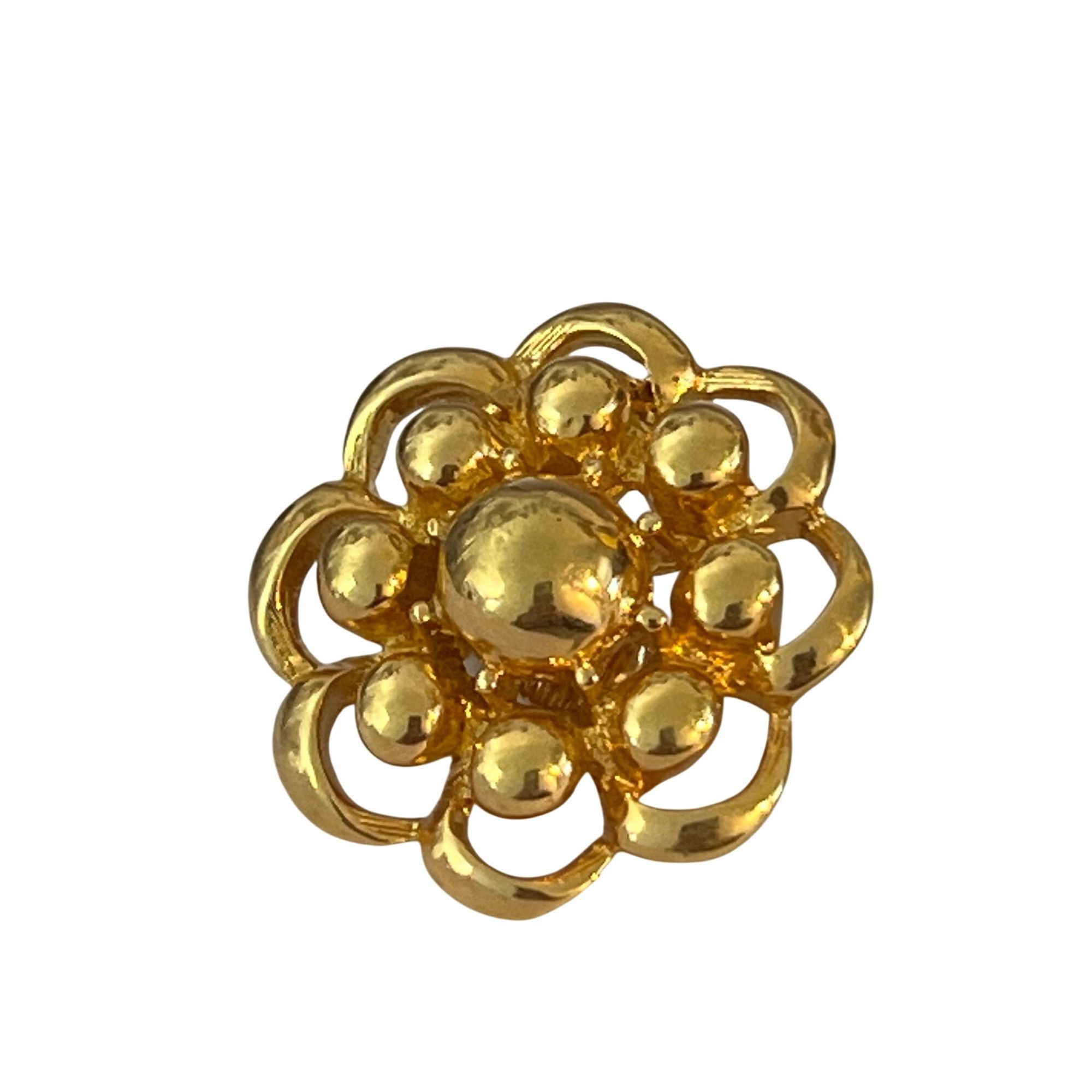 Other Vintage Sarah Coventry Gold Tone Clip On Flower Earrings Ope Size ONE SIZE - 2 Thumbnail
