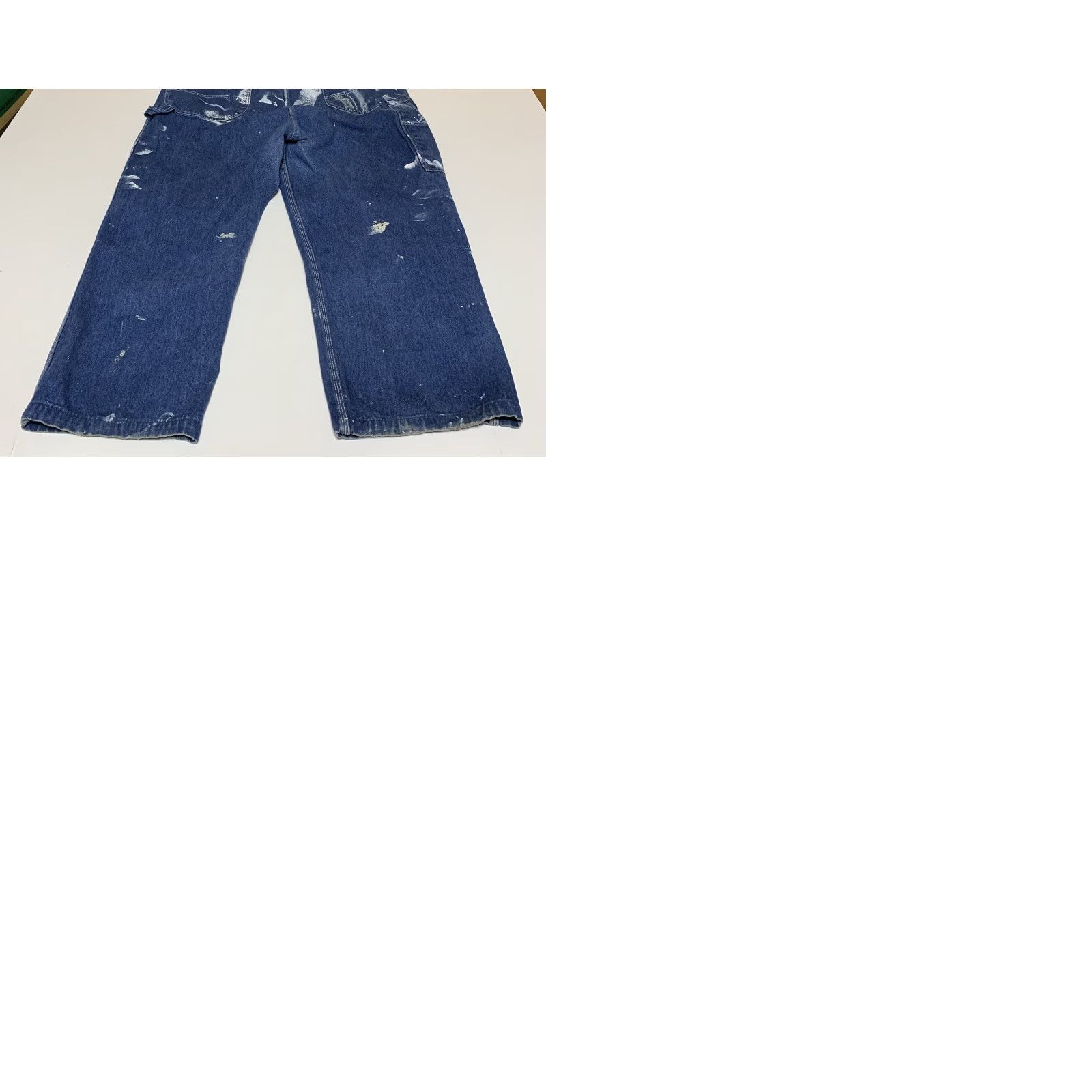 Denime VINTAGE Liberty Overalls Denim Blue Distressed Paint Stained Men’s Measures 44x27 Jeans Work Farmer Pockets Size US 44 / EU 60 - 9 Thumbnail