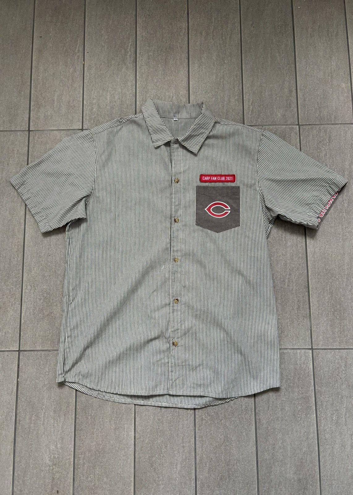 Edition Japan × Japanese Brand Hiroshima Toyo Carps Button Up Stripes Shirt Short Sleeve Size US XL / EU 56 / 4 - 1 Thumbnail