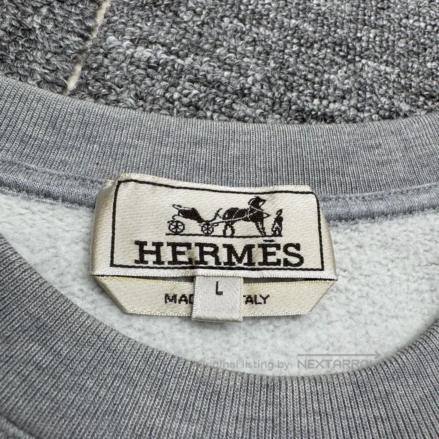 Hermes Gray Graphic Sweatshirt Size L. Size US L / EU 52-54 / 3 - 2 Thumbnail