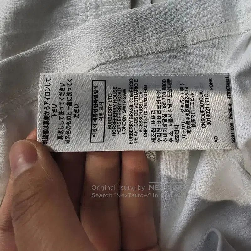 Burberry Burberry White Cotton Women's T-Shirt. Size S / US 4 / IT 40 - 9 Thumbnail