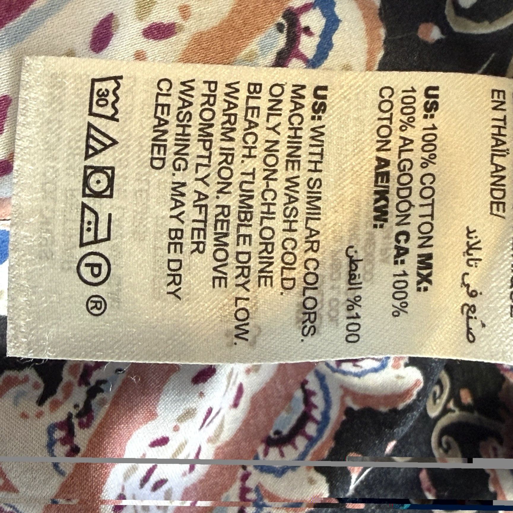 Vintage Chico’s Top Button Front No Iron 3 XL 16/18 Black Paisley Print Long Sleeve Women's Shirt Size XXL / US 16-18 / IT 52-54 - 6 Thumbnail