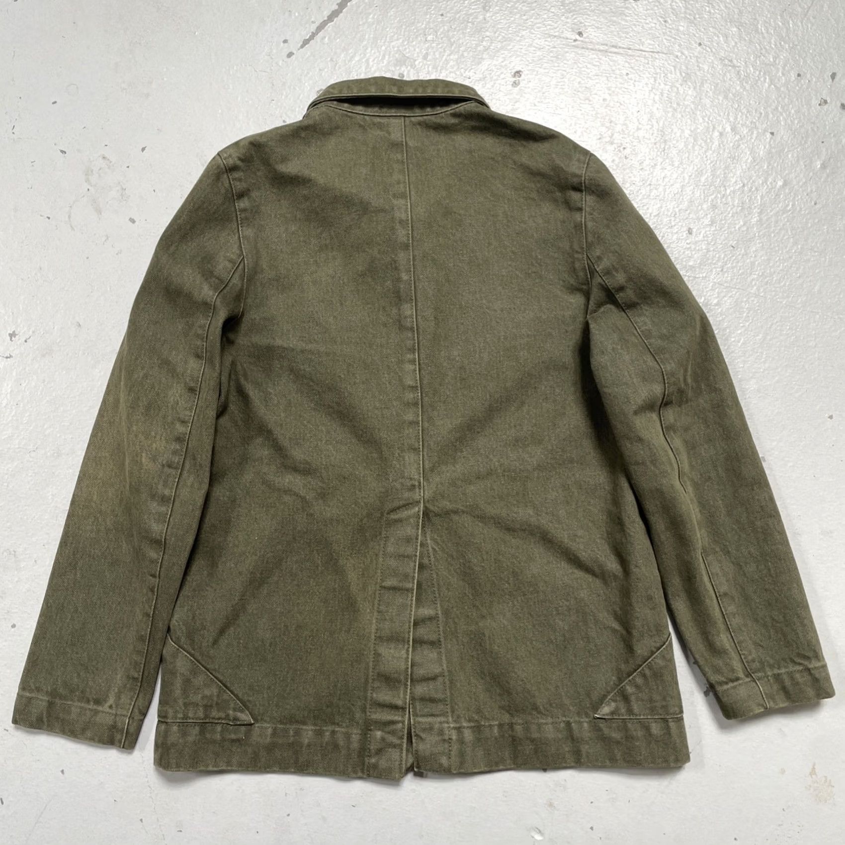 Denime Carleen Kelsy Parkhouse Denim Chore Work Ranch Jacket Made In USA Women’s S Denim Jacket Green Western Army Designer LA Vintage? Size S / US 4 / IT 40 - 7 Thumbnail