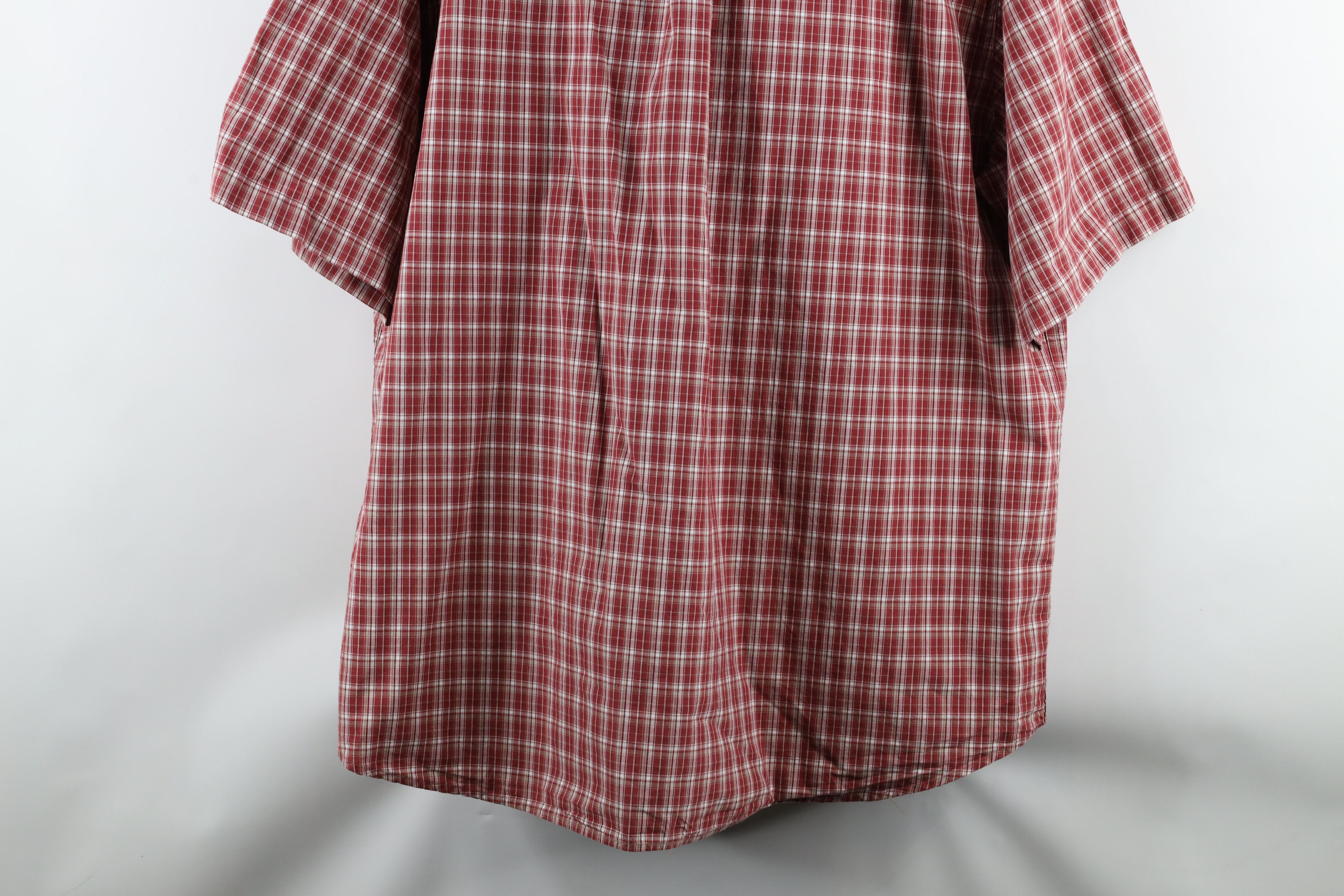 Carhartt × Vintage Vintage Carhartt Out Short Sleeve Button Down Shirt Red Size US XXL / EU 58 / 5 - 10 Thumbnail