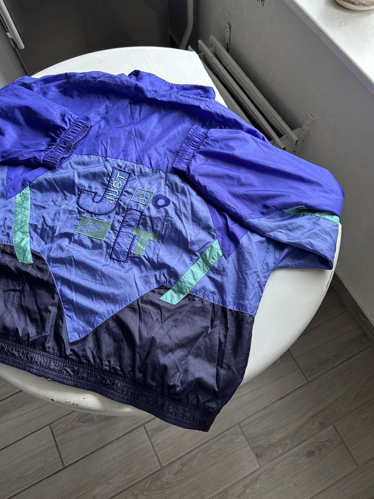 Nike × Vintage Vintage Nike Track Sweatshirt 90s Oversized Multi Size US L / EU 52-54 / 3 - 9 Thumbnail