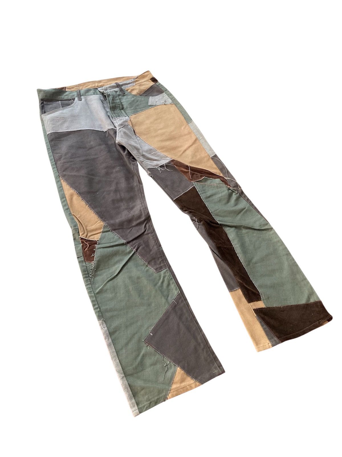 Japanese Brand Japanese Brand Patchwork Flare Pants Size US 31 - 2 Thumbnail
