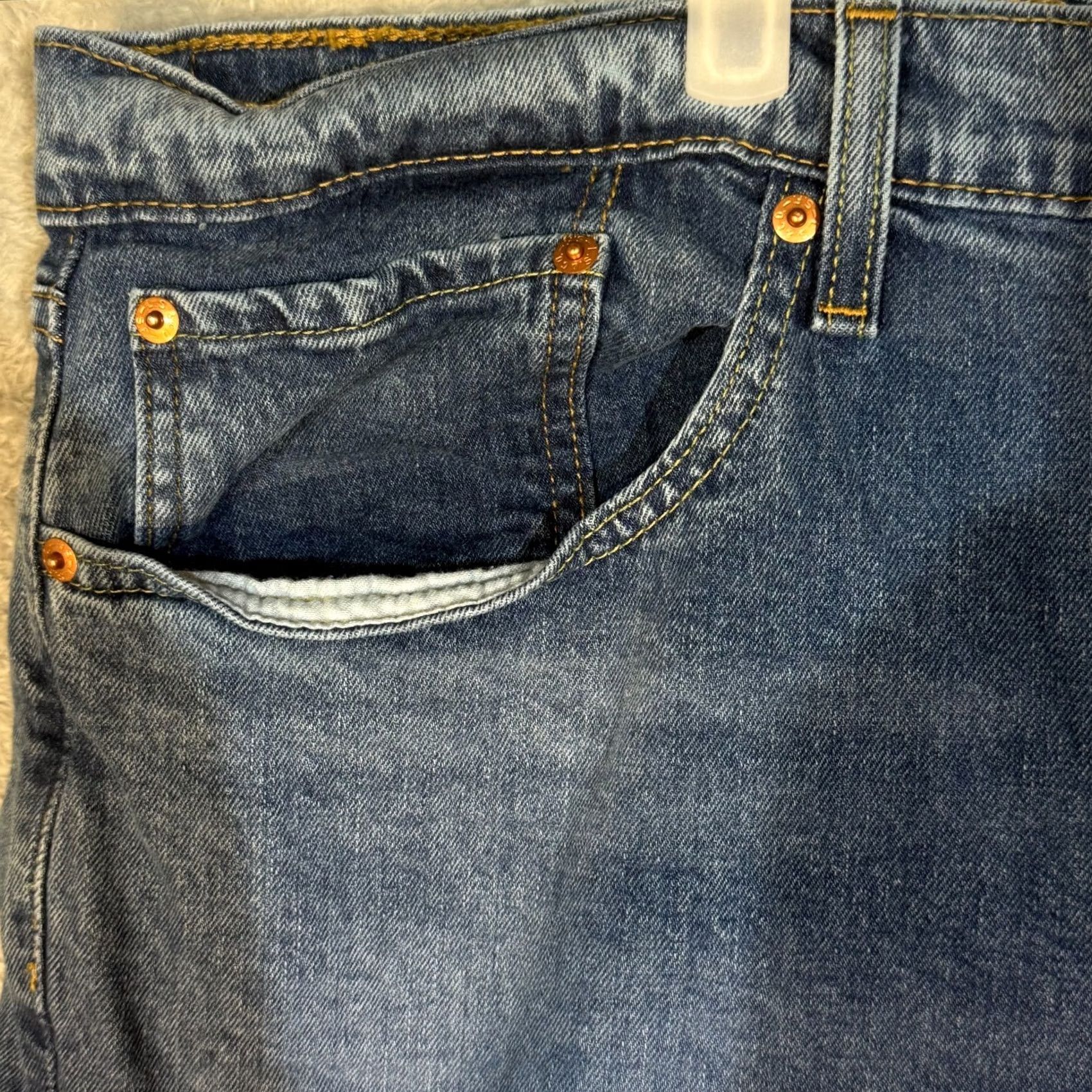 Levi's Levi’s 559 Jeans Men’s 42 x 29 Blue Denim Relaxed Fit High-Rise Straight Leg Jeans Size US 42 / EU 58 - 3 Thumbnail
