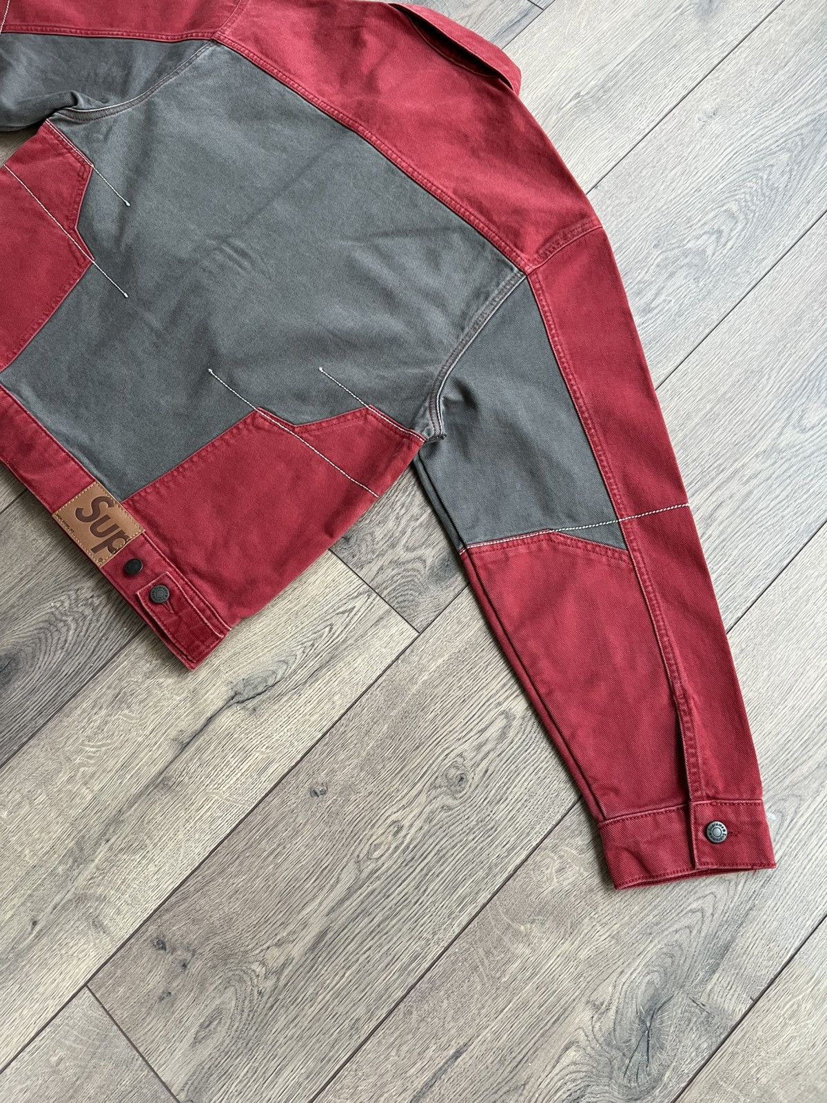 Supreme Supreme 2-Tone Paneled Denim Jacket “Red” Large Size US L / EU 52-54 / 3 - 13 Thumbnail