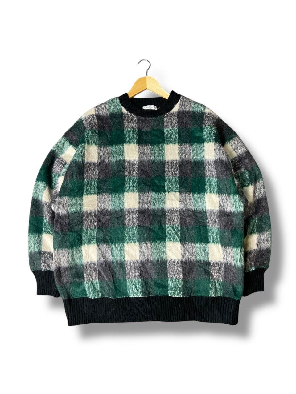 Designer × Japanese Brand × Vintage INGNI Japanese Brand Checkered Rib Tunic Sweater (132) Size US M / EU 48-50 / 2 - 2 Thumbnail
