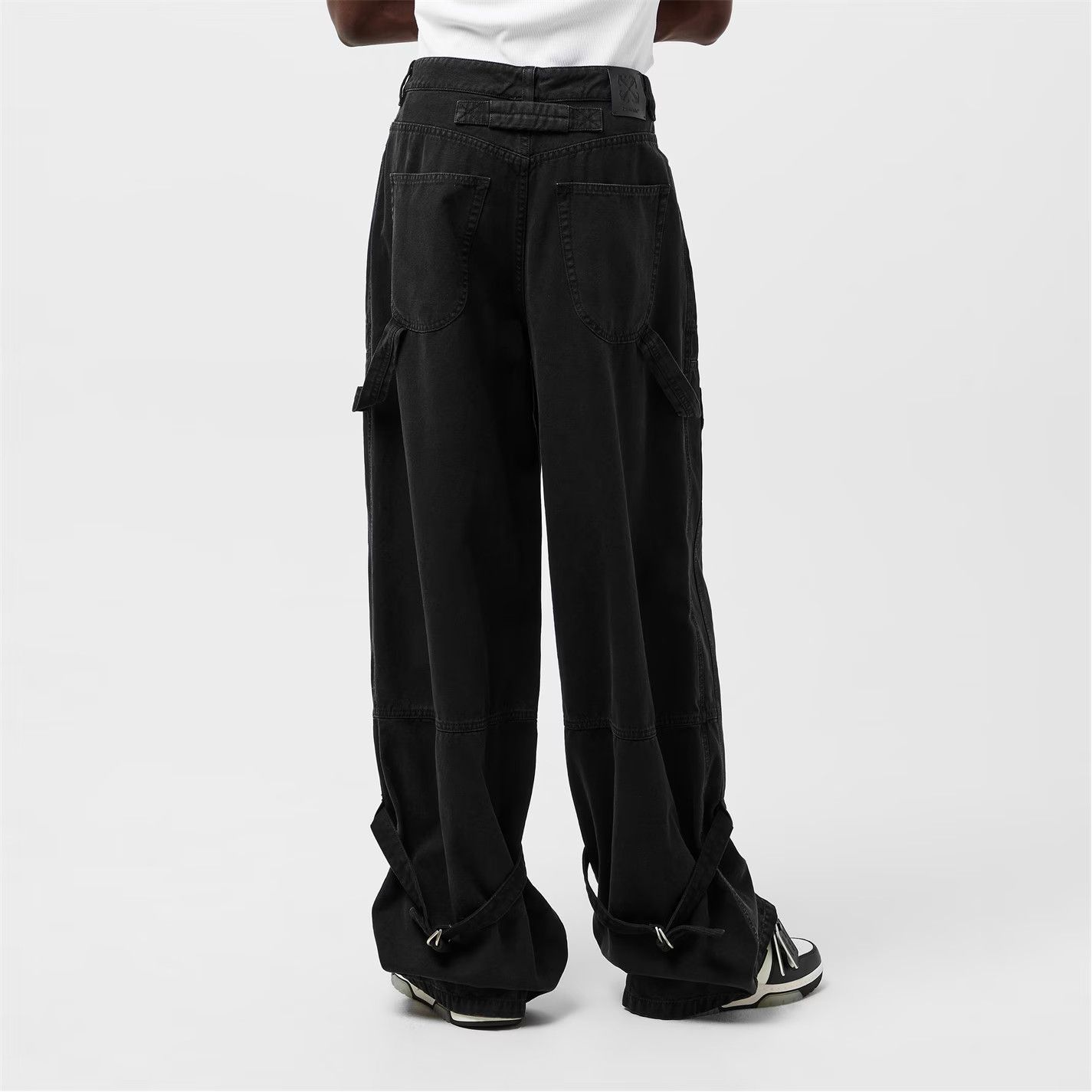 Off-White o1g2r1mq0326 Carpenter Relaxed Fit Straight Leg Jeans Black Size US 32 / EU 48 - 3 Thumbnail