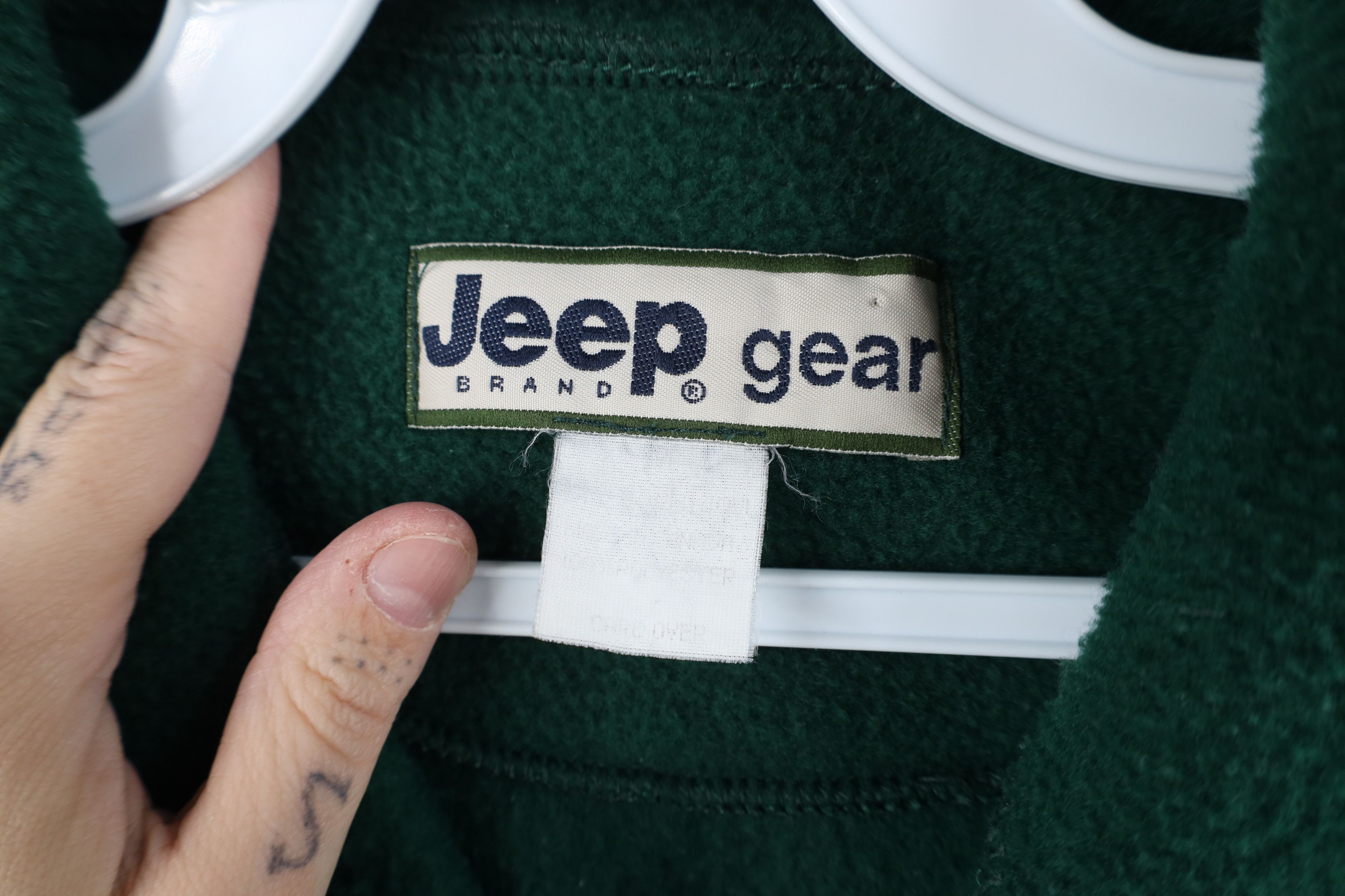 Jeep Vintage 90s Jeep Motor Co Gear Fleece Vest Jacket Green Size XL / US 12-14 / IT 48-50 - 9 Thumbnail