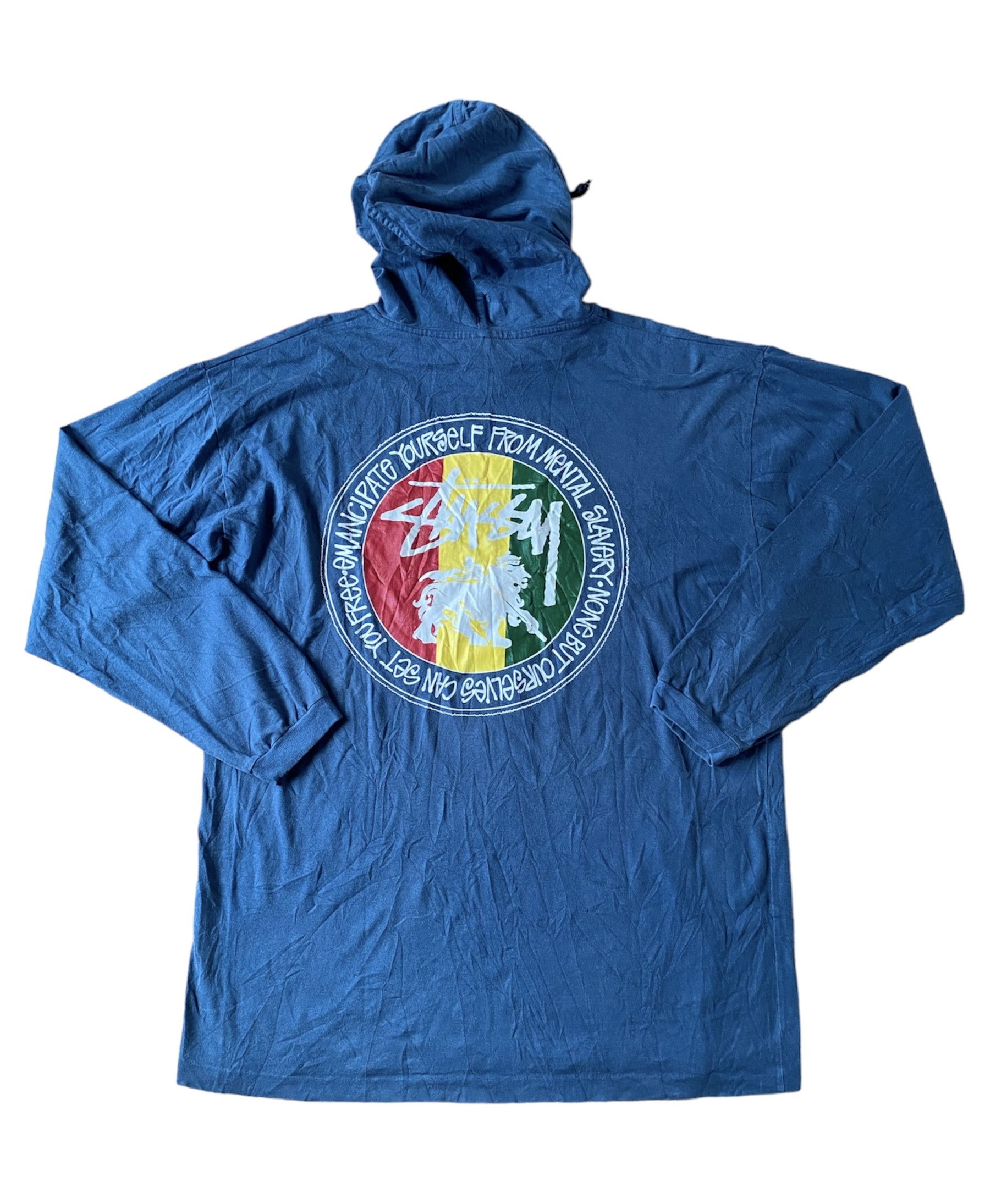 image of Stussy Irie Rasta Hoodie 90's in Blue, Men's (Size Large)