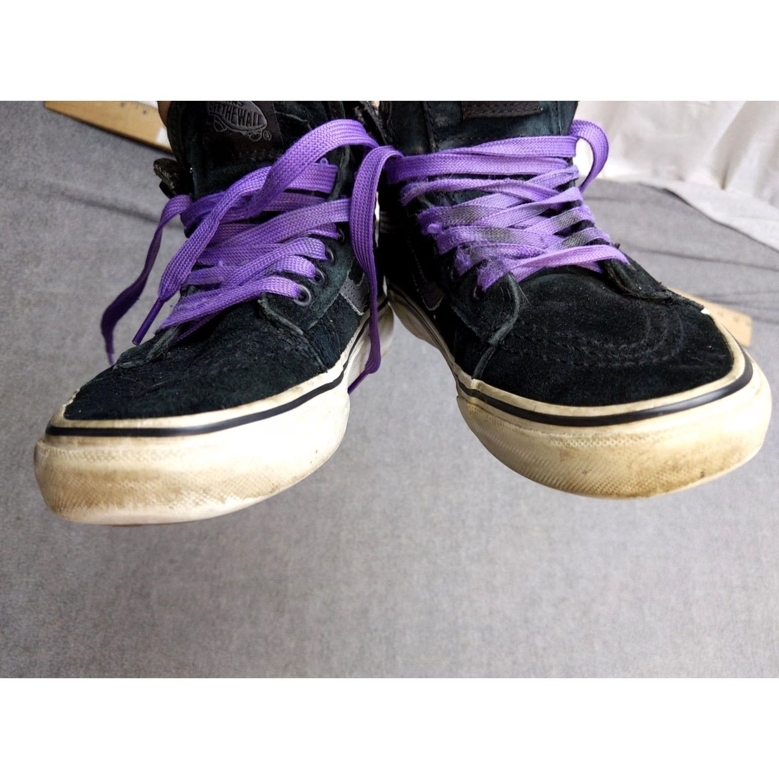 Vans Vans Sk8-Hi Shoes Mens 4.5 Womens 6 Black Suede High Top 3M Scotchgard Stripe Size S / US 4 / IT 40 - 7 Thumbnail