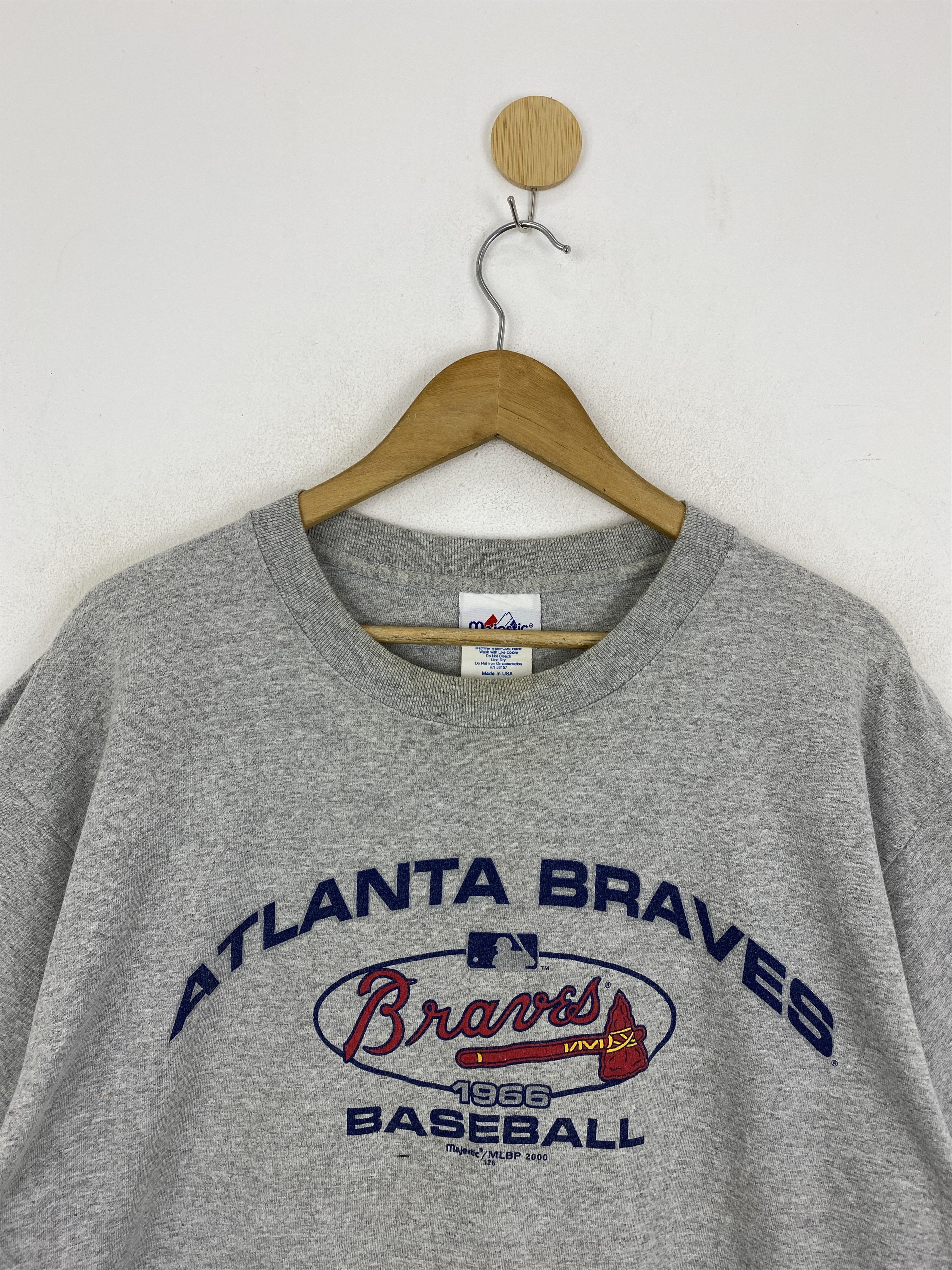 MLB × Vintage Vintage 90s MLB Atlanta Braves Baseball Team Tee TA0559 Size US L / EU 52-54 / 3 - 2 Thumbnail