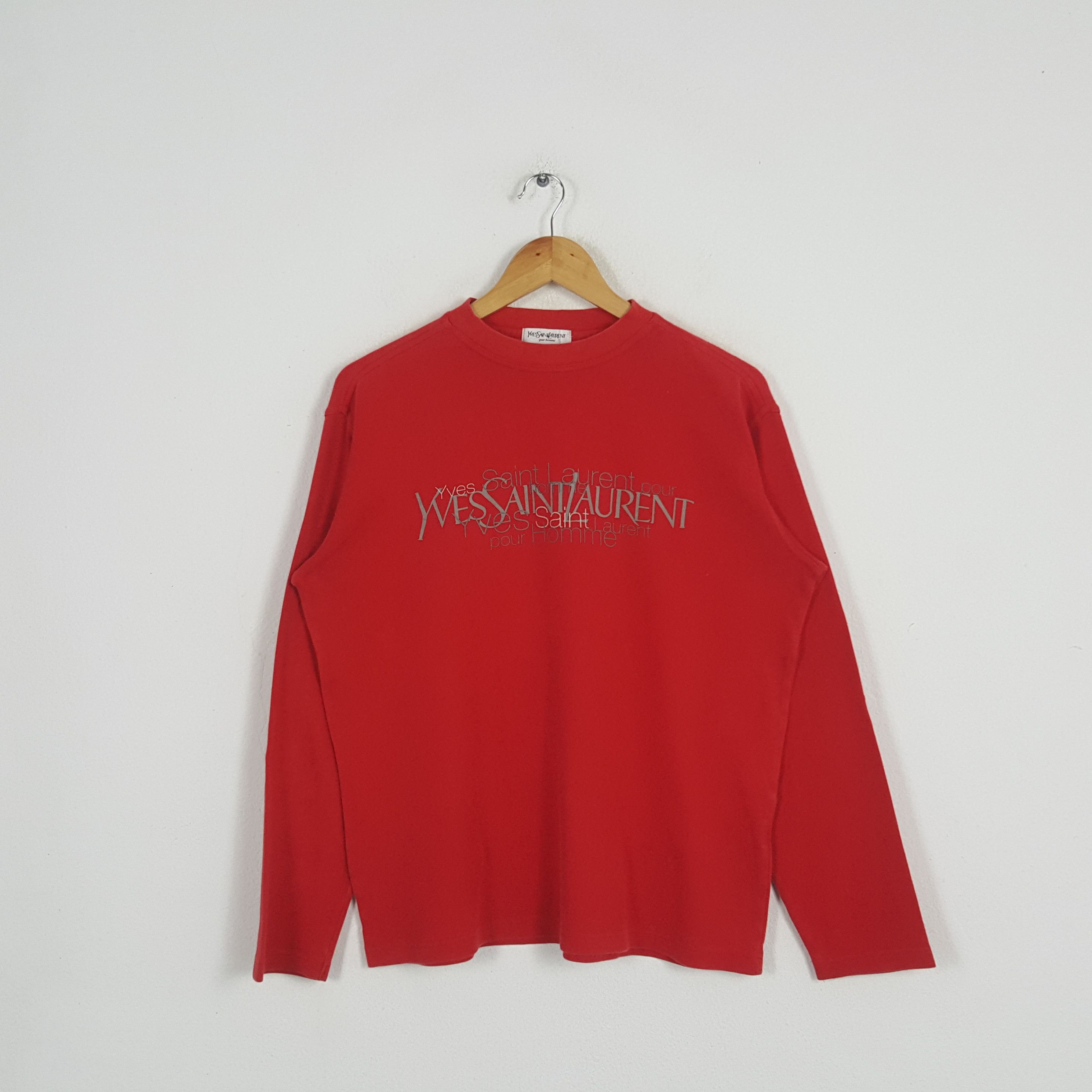 Vintage × Yves Saint Laurent Vintage Yves Saint Laurent Italian Brand Tshirt Size US XL / EU 56 / 4 - 1 Thumbnail